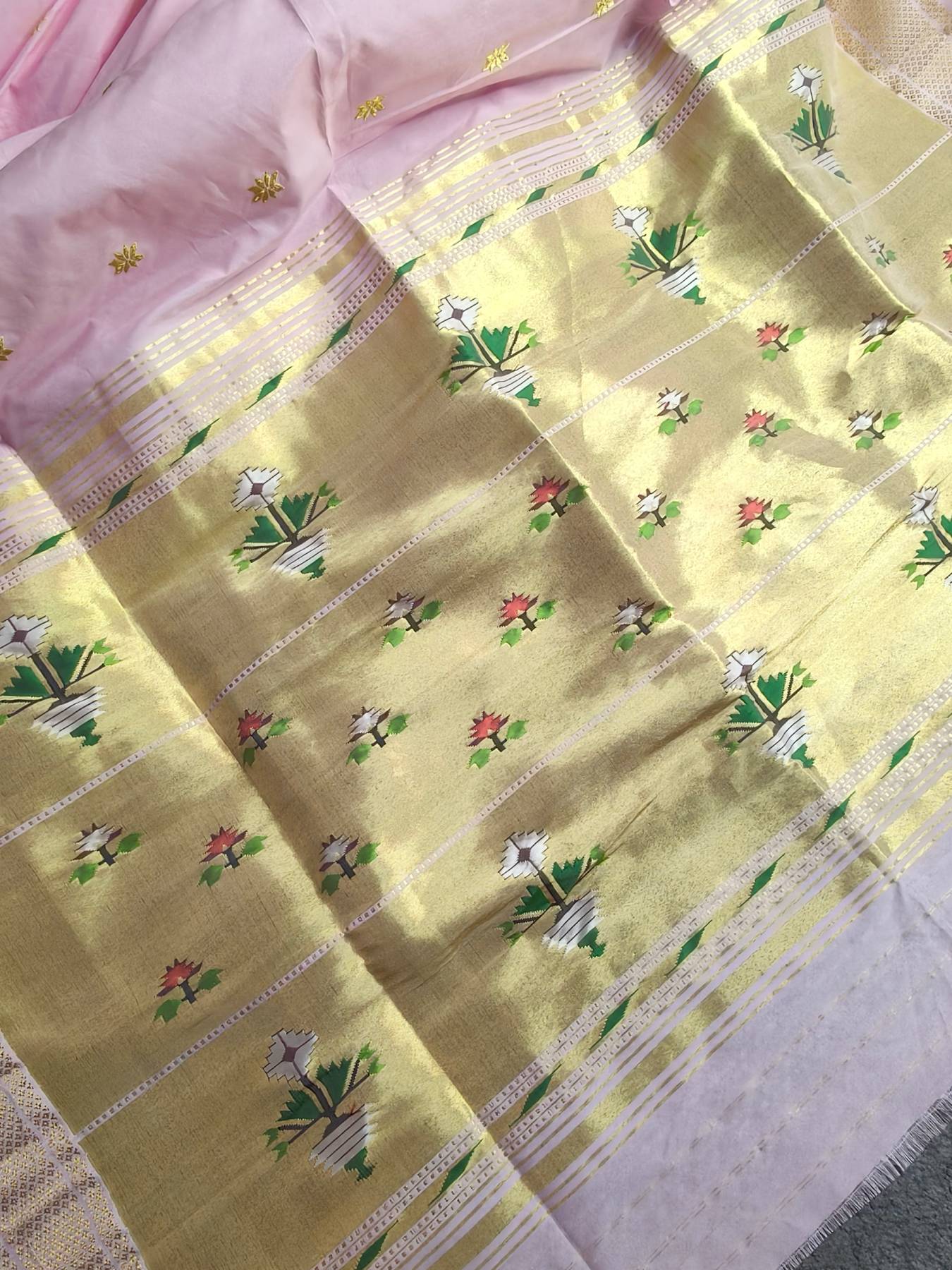 PINK SICO PURE HANDLOOM PAITHANI SAREE