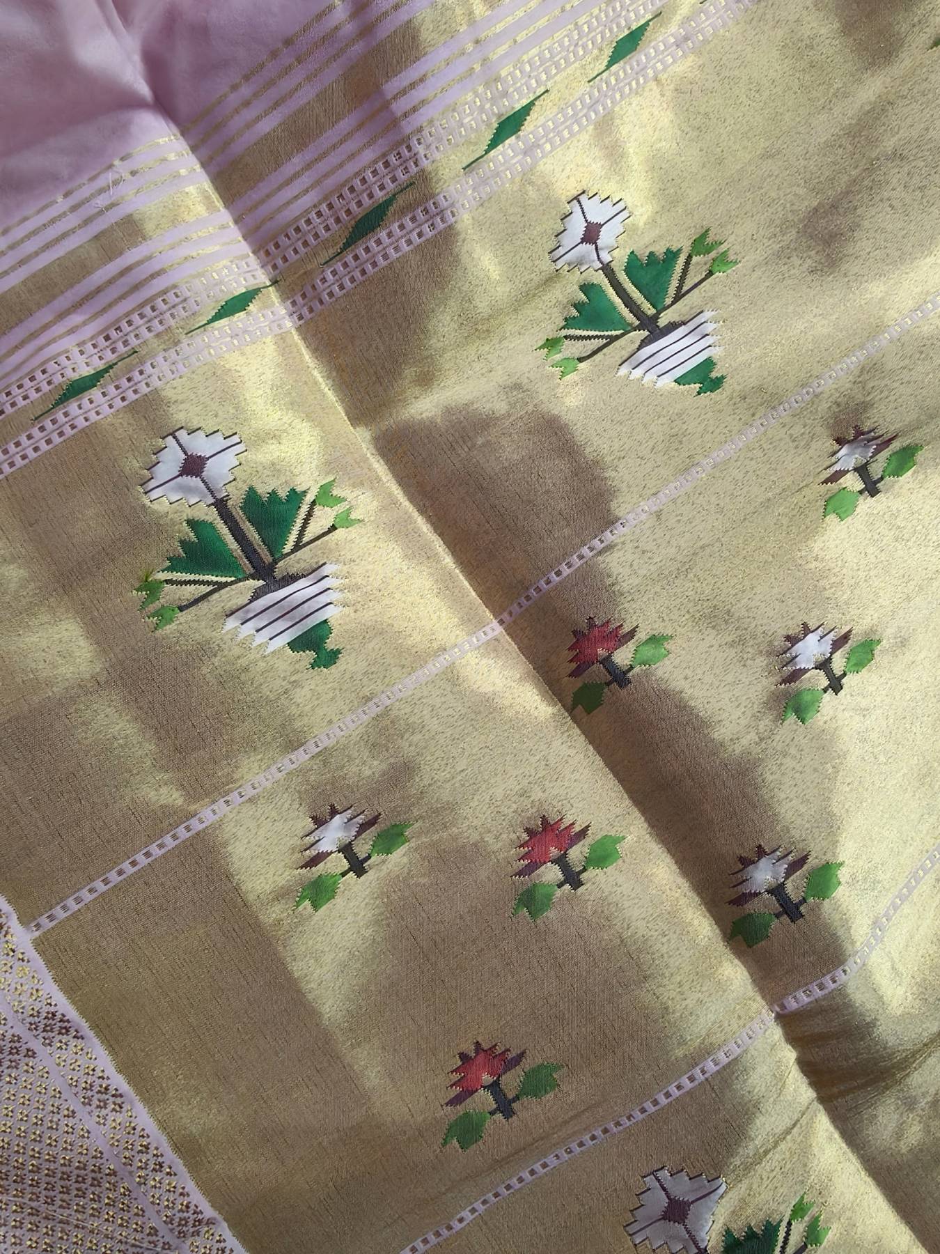 PINK SICO PURE HANDLOOM PAITHANI SAREE