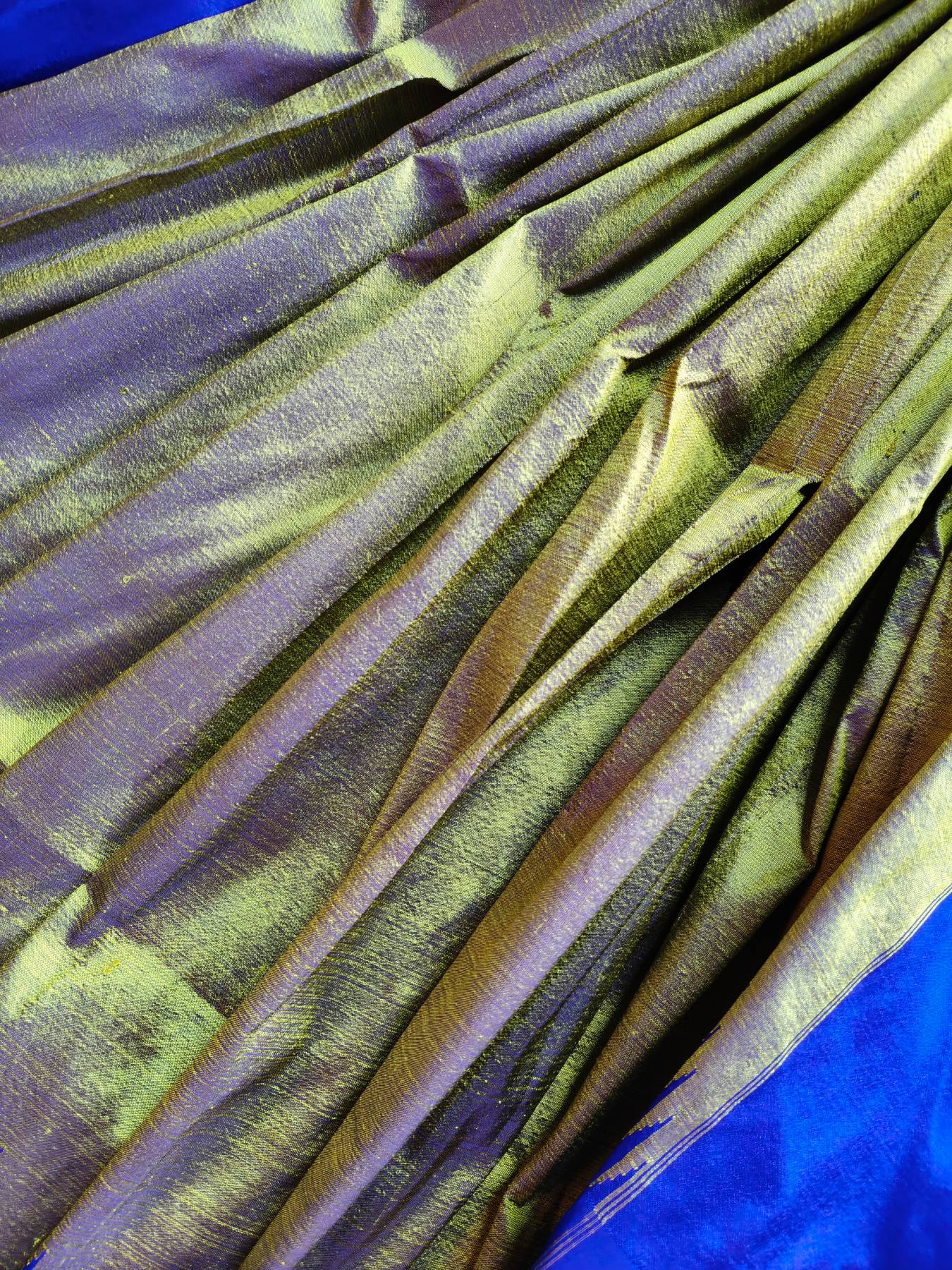 OLIVE GREEN SILK PURE HANDLOOM IRKAL SAREE