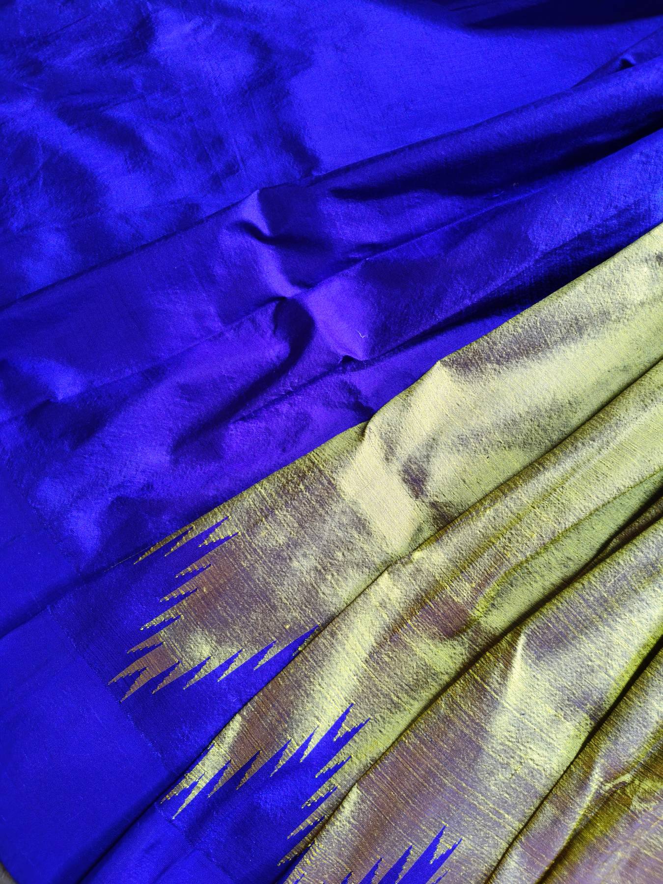OLIVE GREEN SILK PURE HANDLOOM IRKAL SAREE
