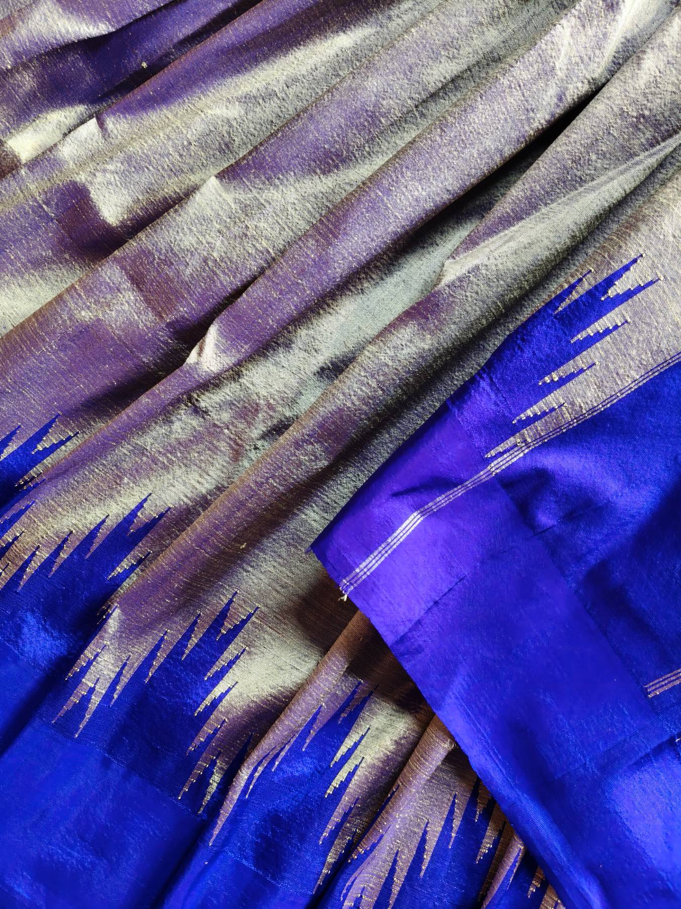 GREY SILK PURE HANDLOOM IRKAL SAREE