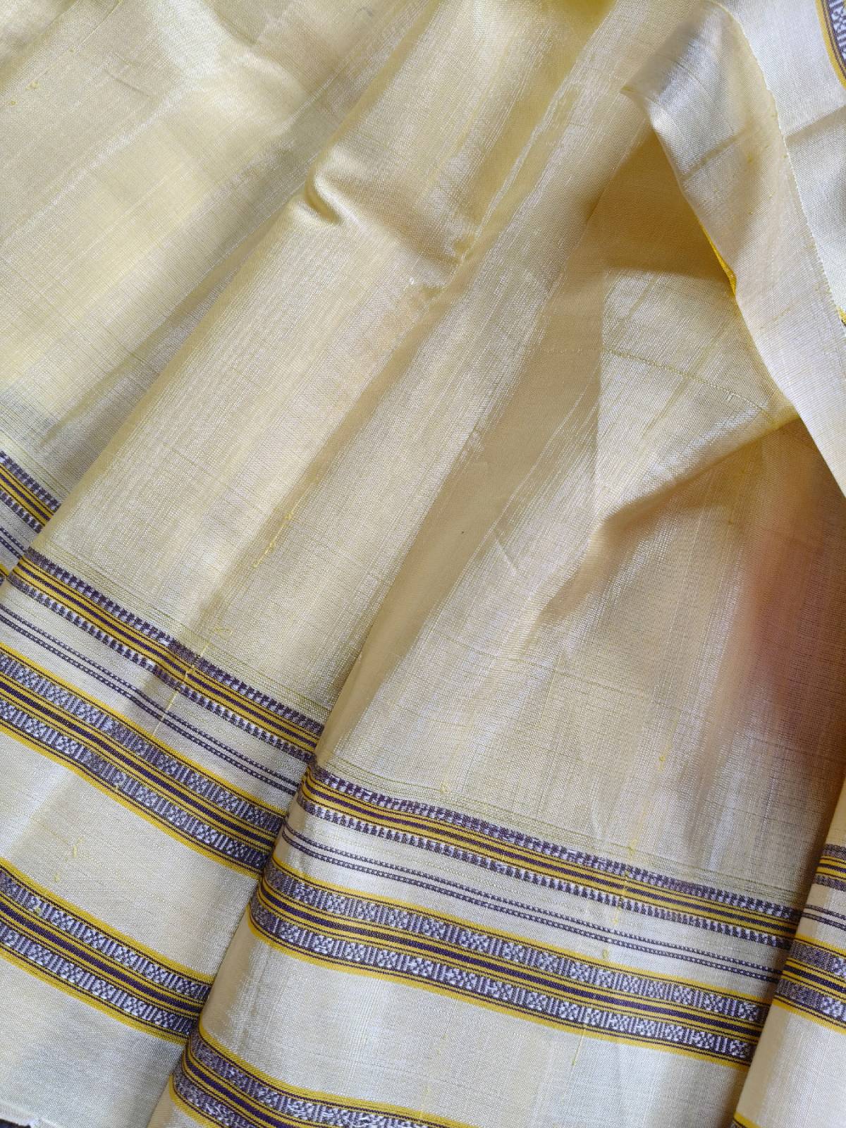 PASTEL YELLOW SICO PURE HANDLOOM IRKAL SAREE