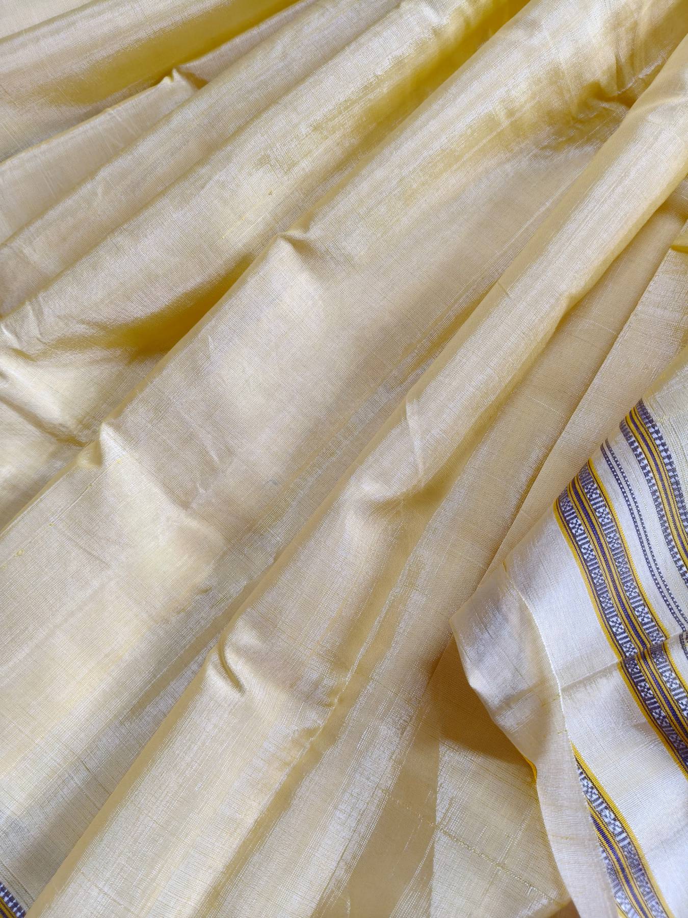 PASTEL YELLOW SICO PURE HANDLOOM IRKAL SAREE