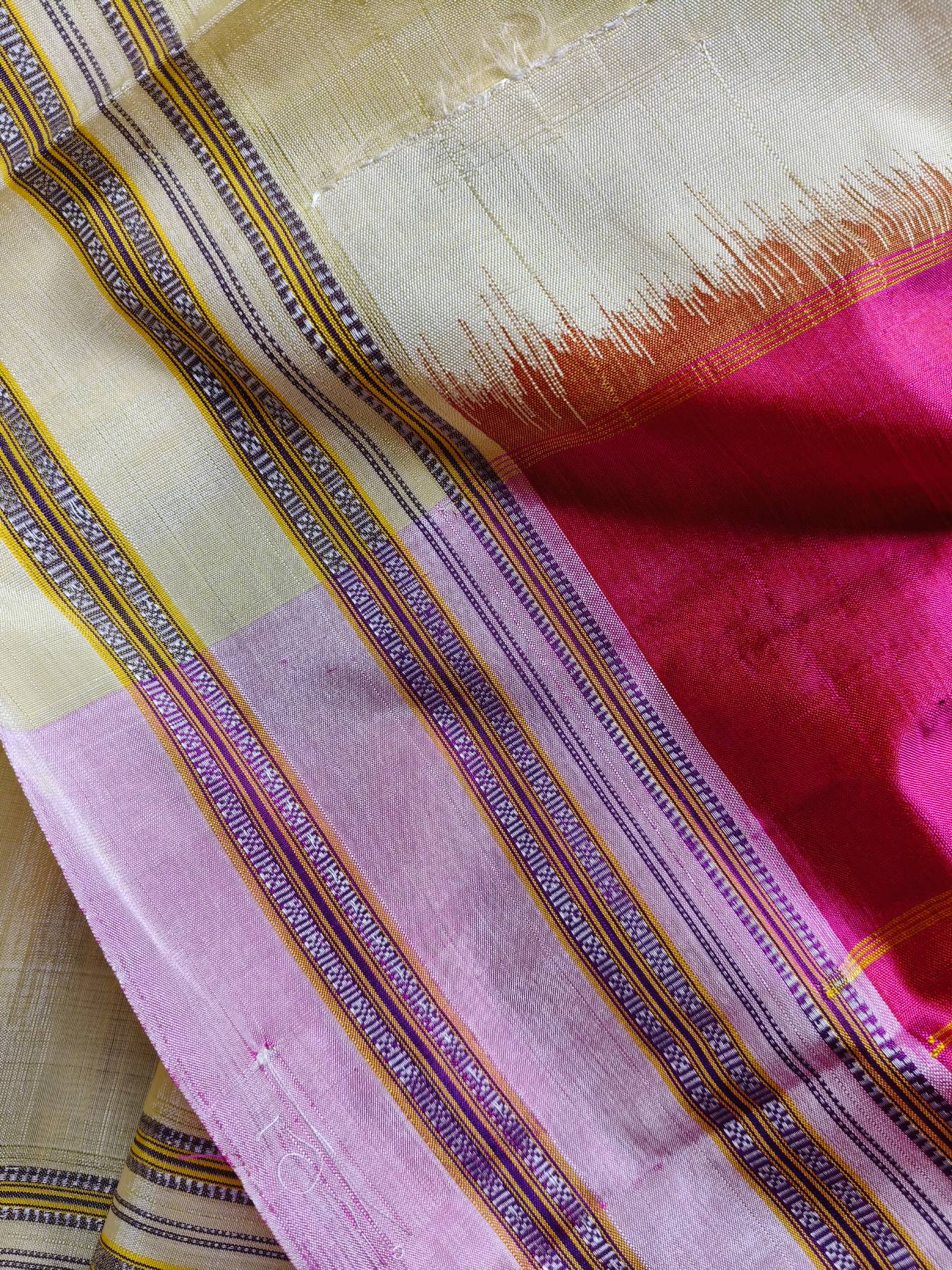 PASTEL YELLOW SICO PURE HANDLOOM IRKAL SAREE