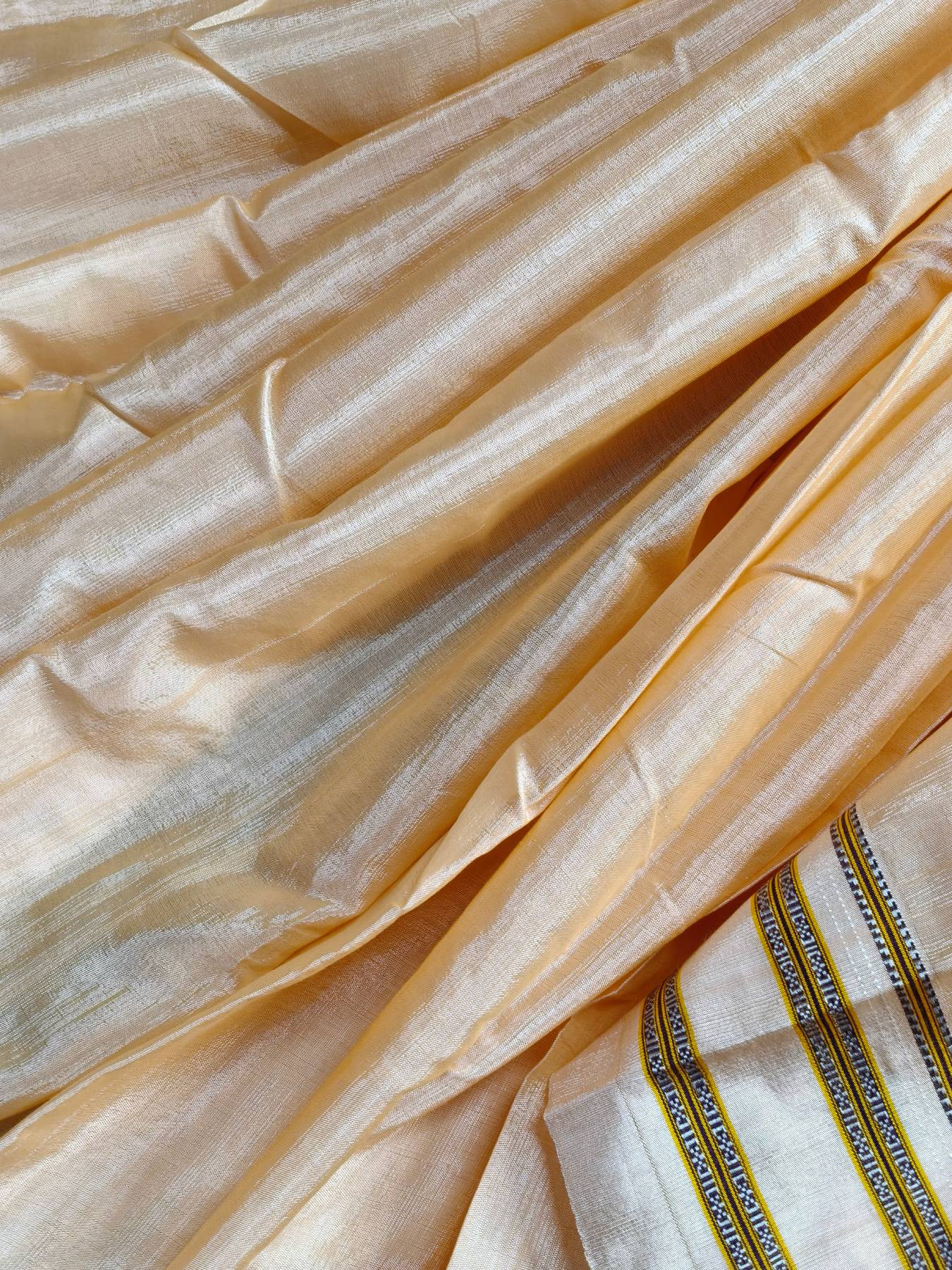 LIGHT PEACH SICO PURE HANDLOOM IRKAL SAREE