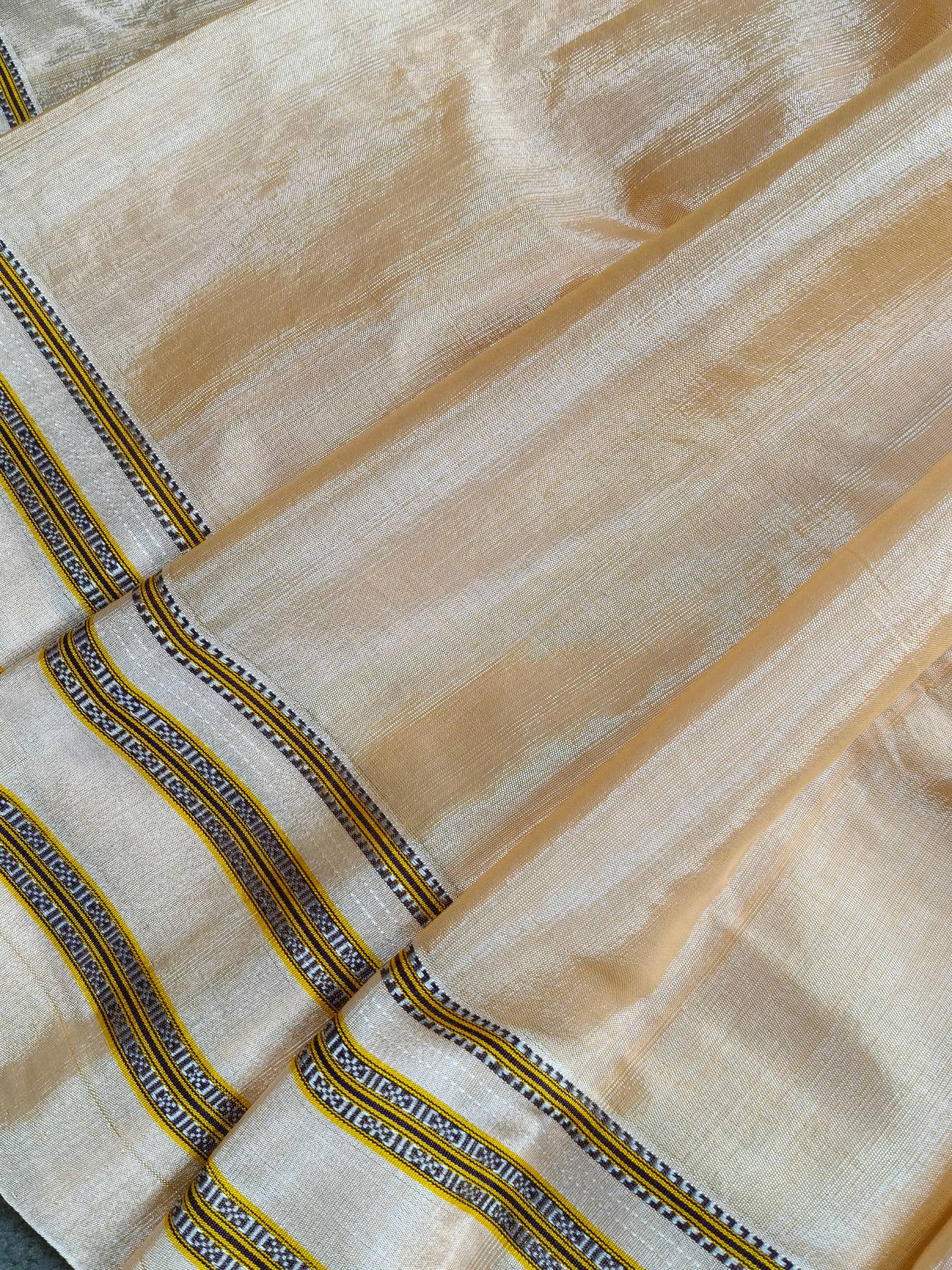 LIGHT PEACH SICO PURE HANDLOOM IRKAL SAREE