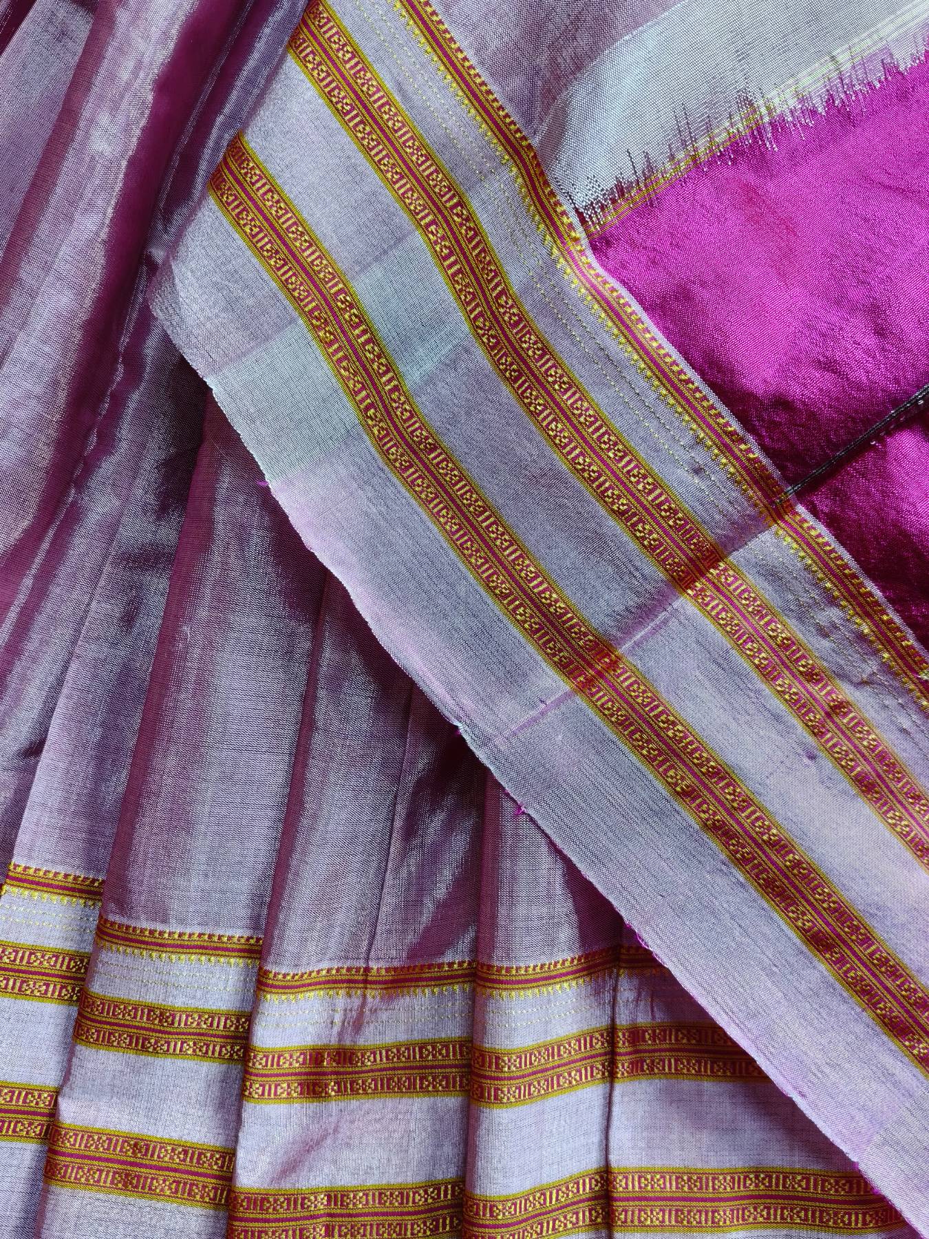 LIGHT PINK SICO PURE HANDLOOM IRKAL SAREE