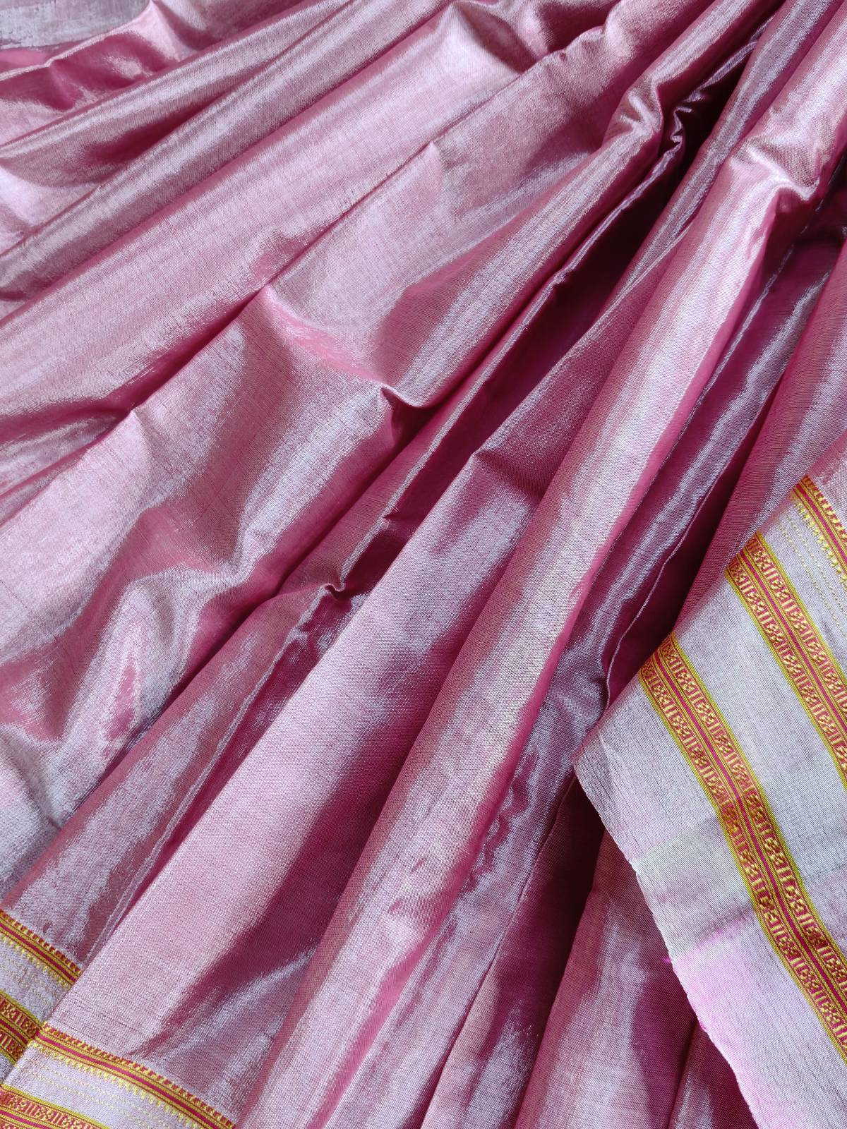LIGHT PINK SICO PURE HANDLOOM IRKAL SAREE