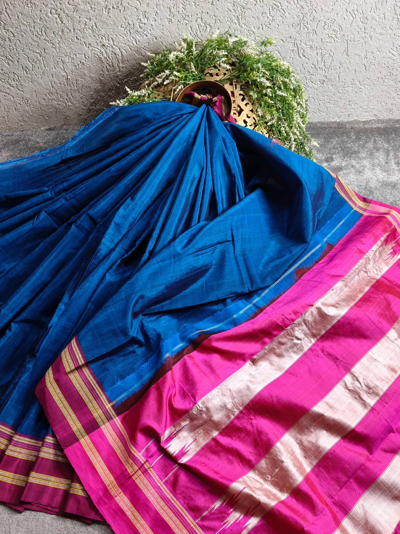 ROYAL BLUE SICO PURE HANDLOOM IRKAL SAREE