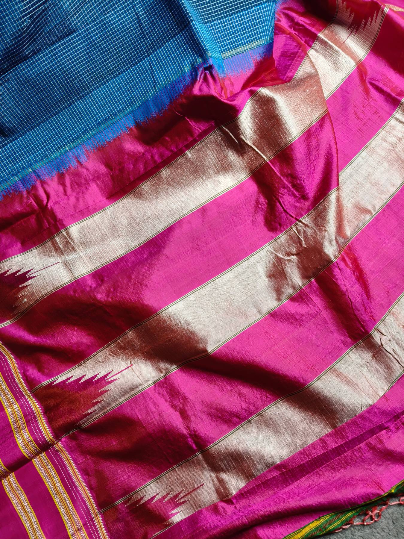 BLUE SICO PURE HANDLOOM IRKAL SAREE