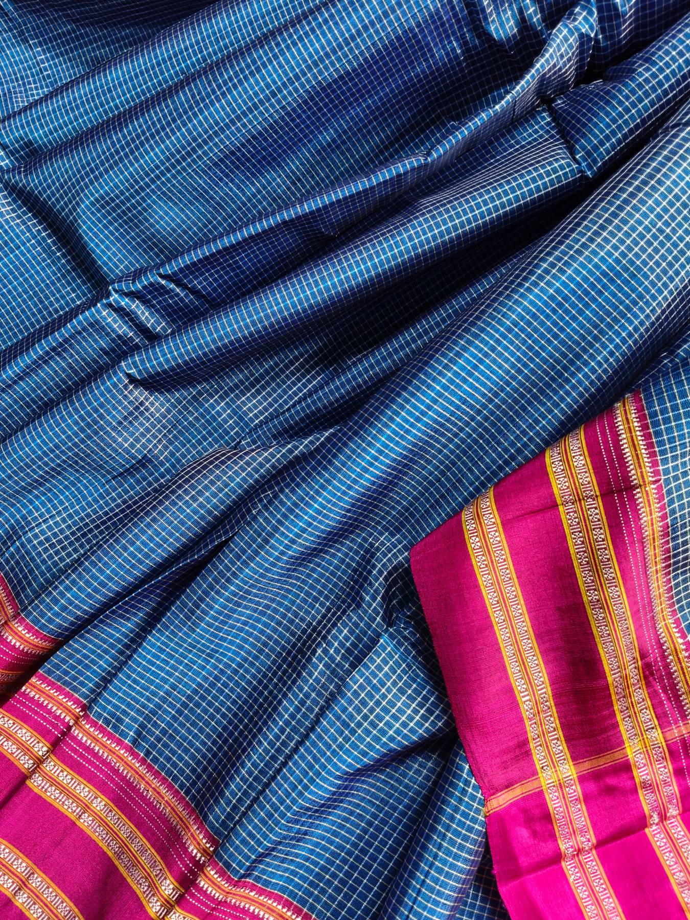 BLUE SICO PURE HANDLOOM IRKAL SAREE