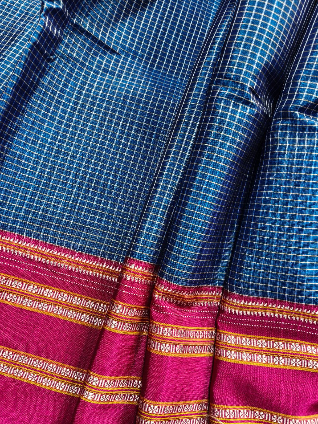BLUE SICO PURE HANDLOOM IRKAL SAREE