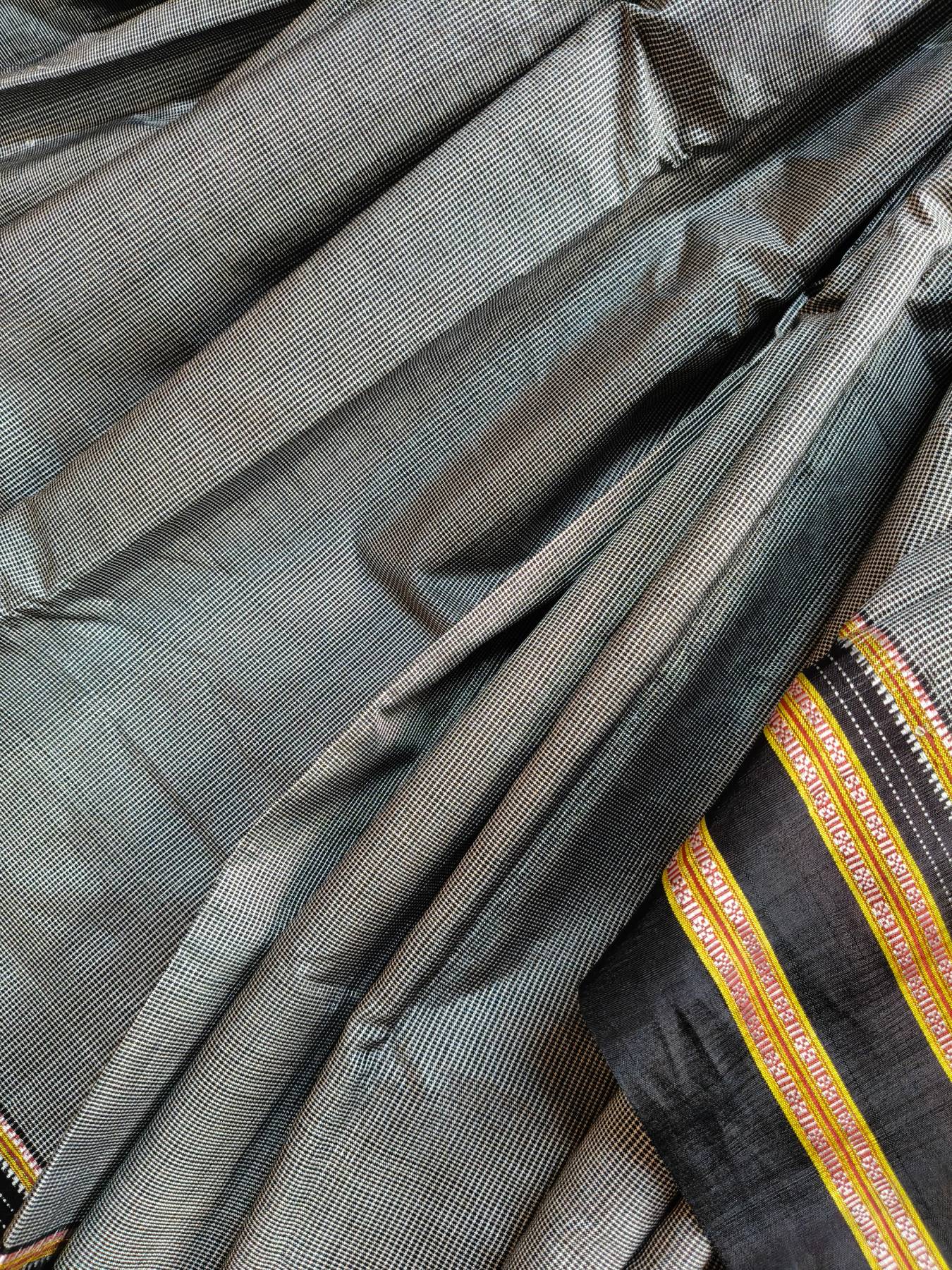 GREY SICO PURE HANDLOOM IRKAL SAREE