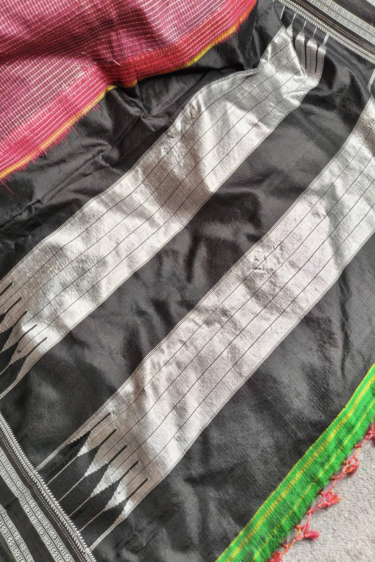 MAROON SICO PURE HANDLOOM IRKAL SAREE