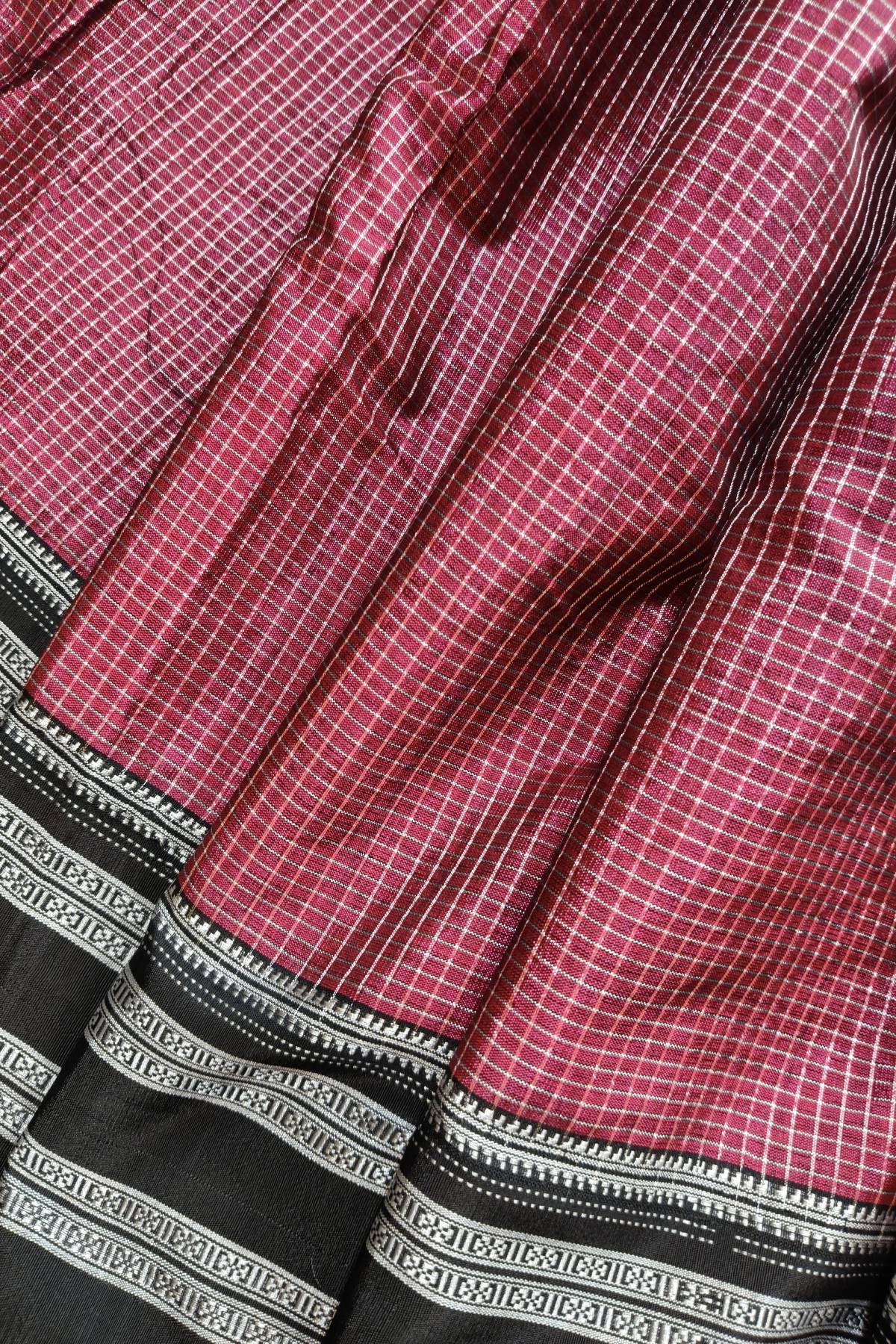 MAROON SICO PURE HANDLOOM IRKAL SAREE