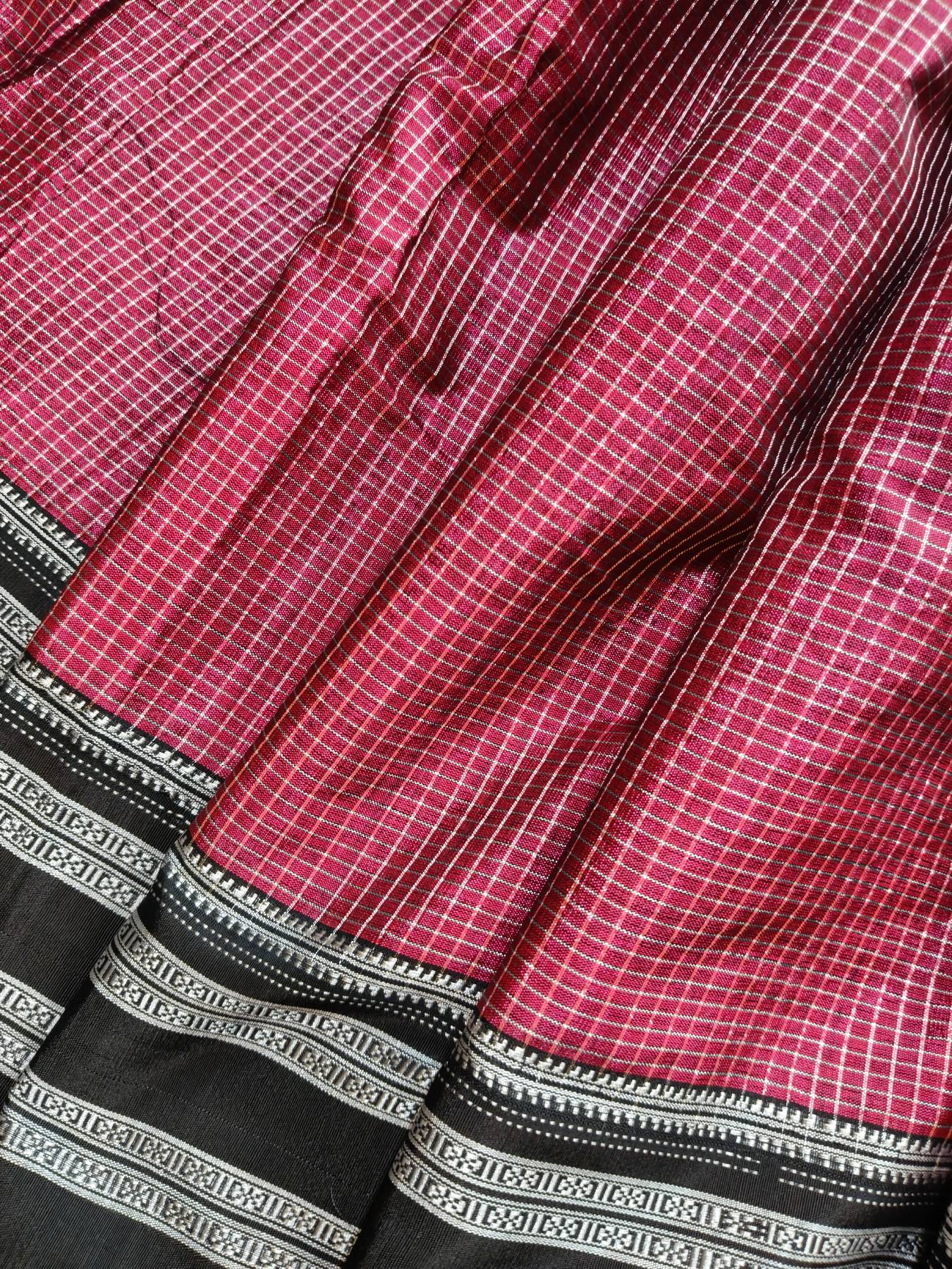 MAROON SICO PURE HANDLOOM IRKAL SAREE
