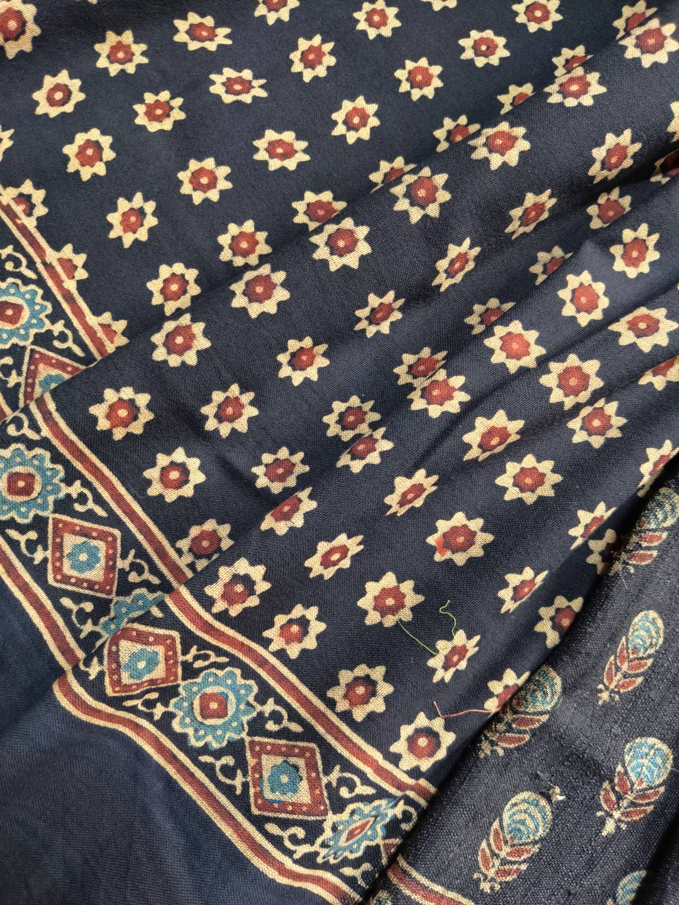 BLACK TASSAR PURE HANDLOOM BHUJODI SAREE
