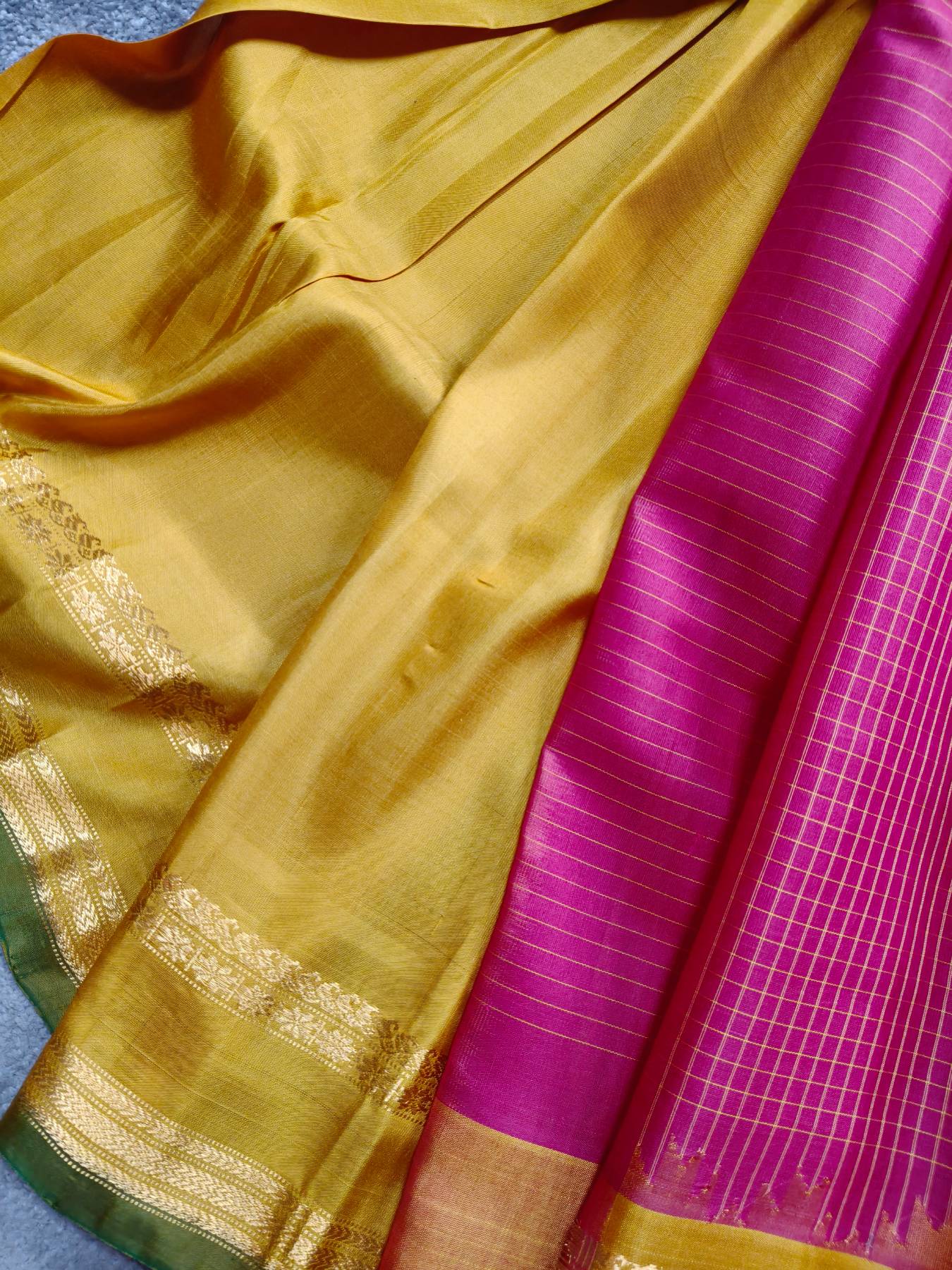 REDISH PINK SICO PURE HANDLOOM GADWAL SAREE