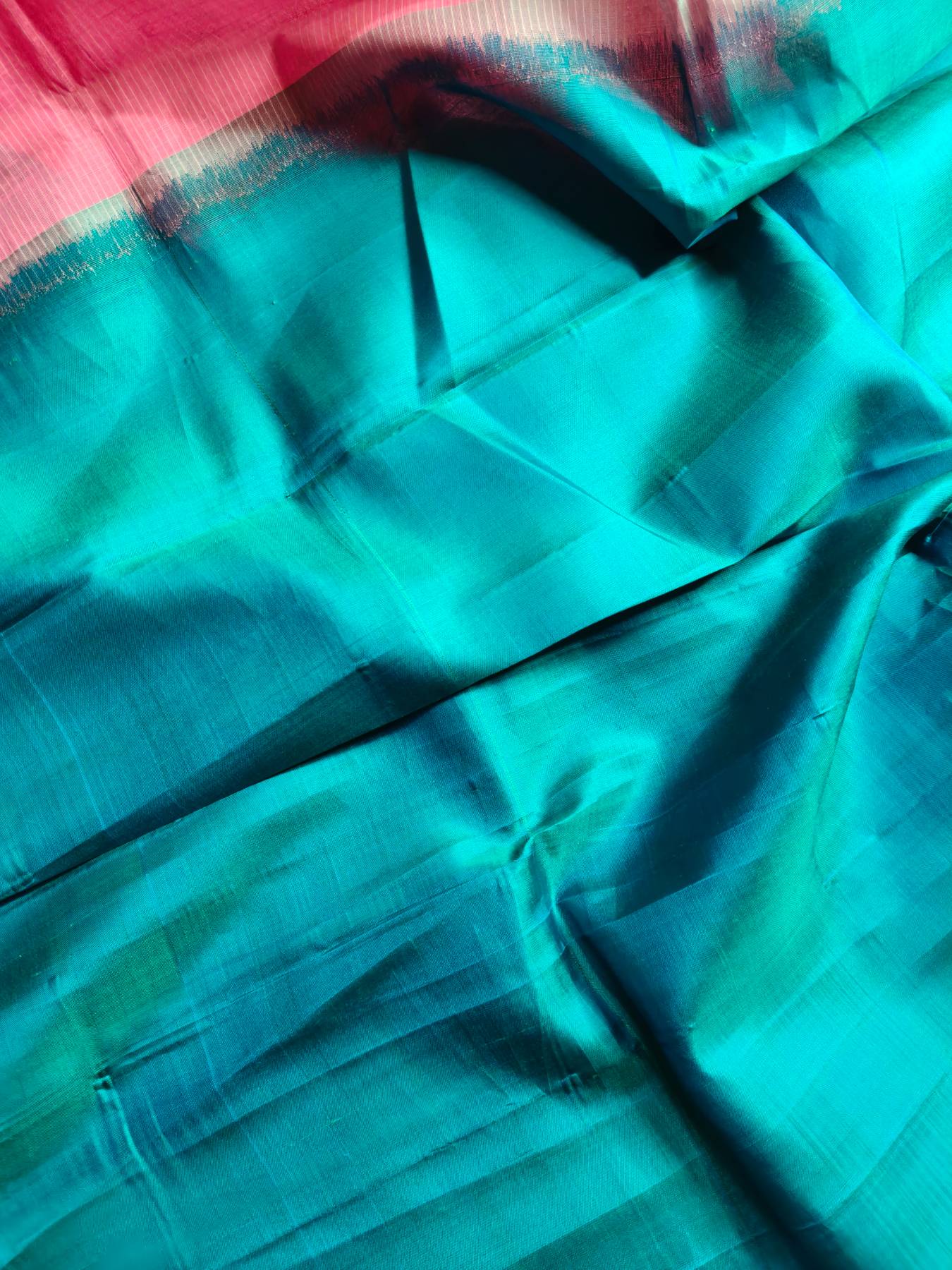 PINK COTTON PURE HANDLOOM GADWAL SAREE