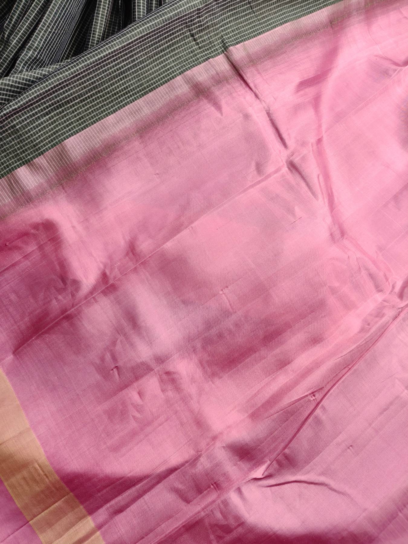 GREY COTTON PURE HANDLOOM GADWAL SAREE