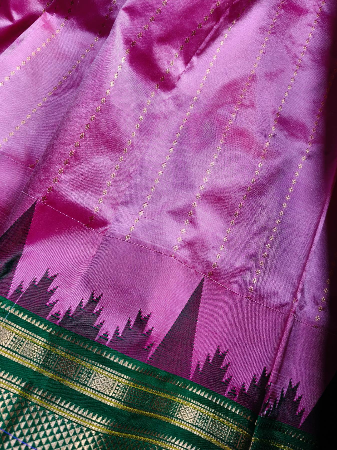 PINK SILK PURE HANDLOOM IRKAL SAREE