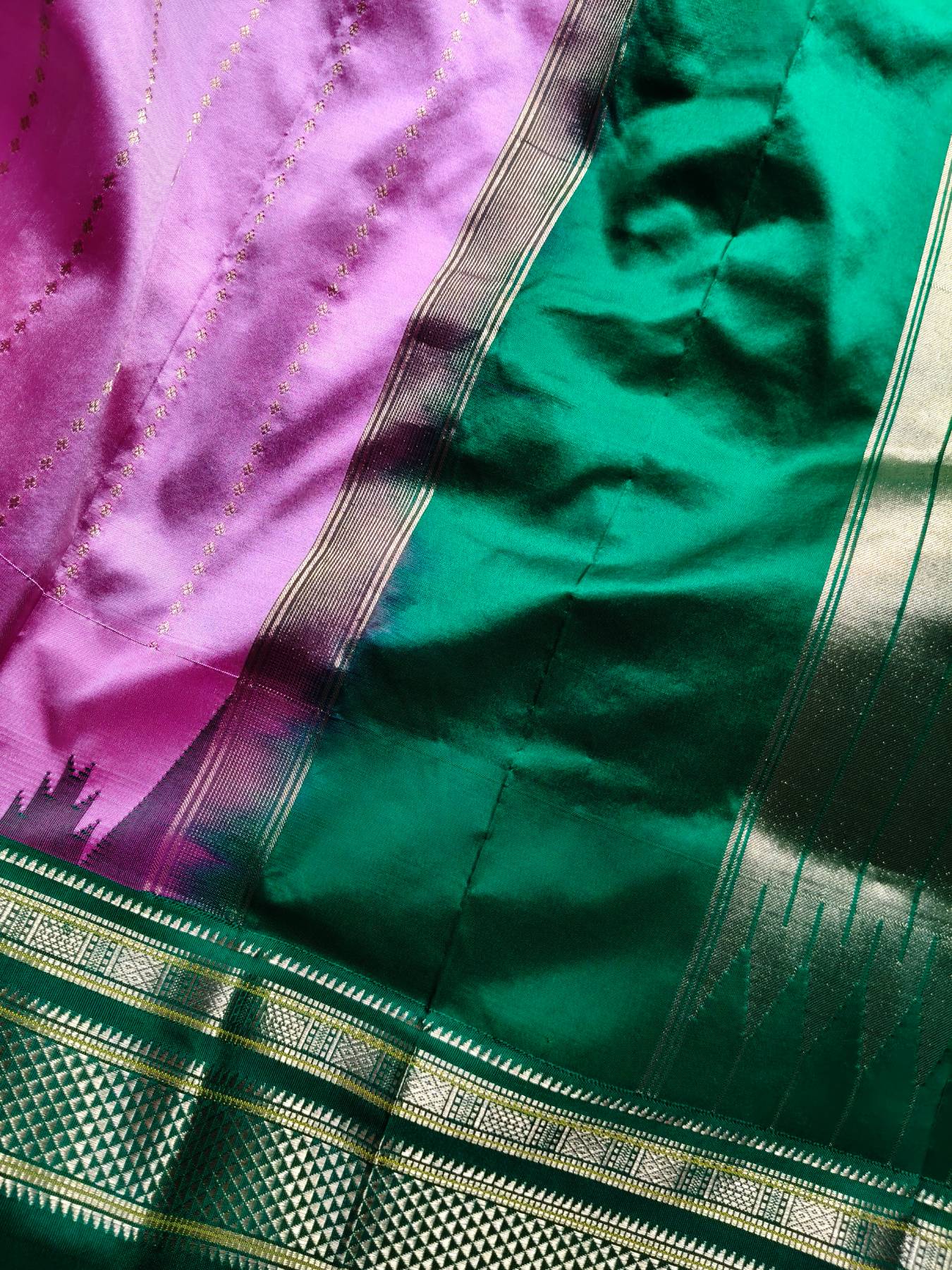 PINK SILK PURE HANDLOOM IRKAL SAREE