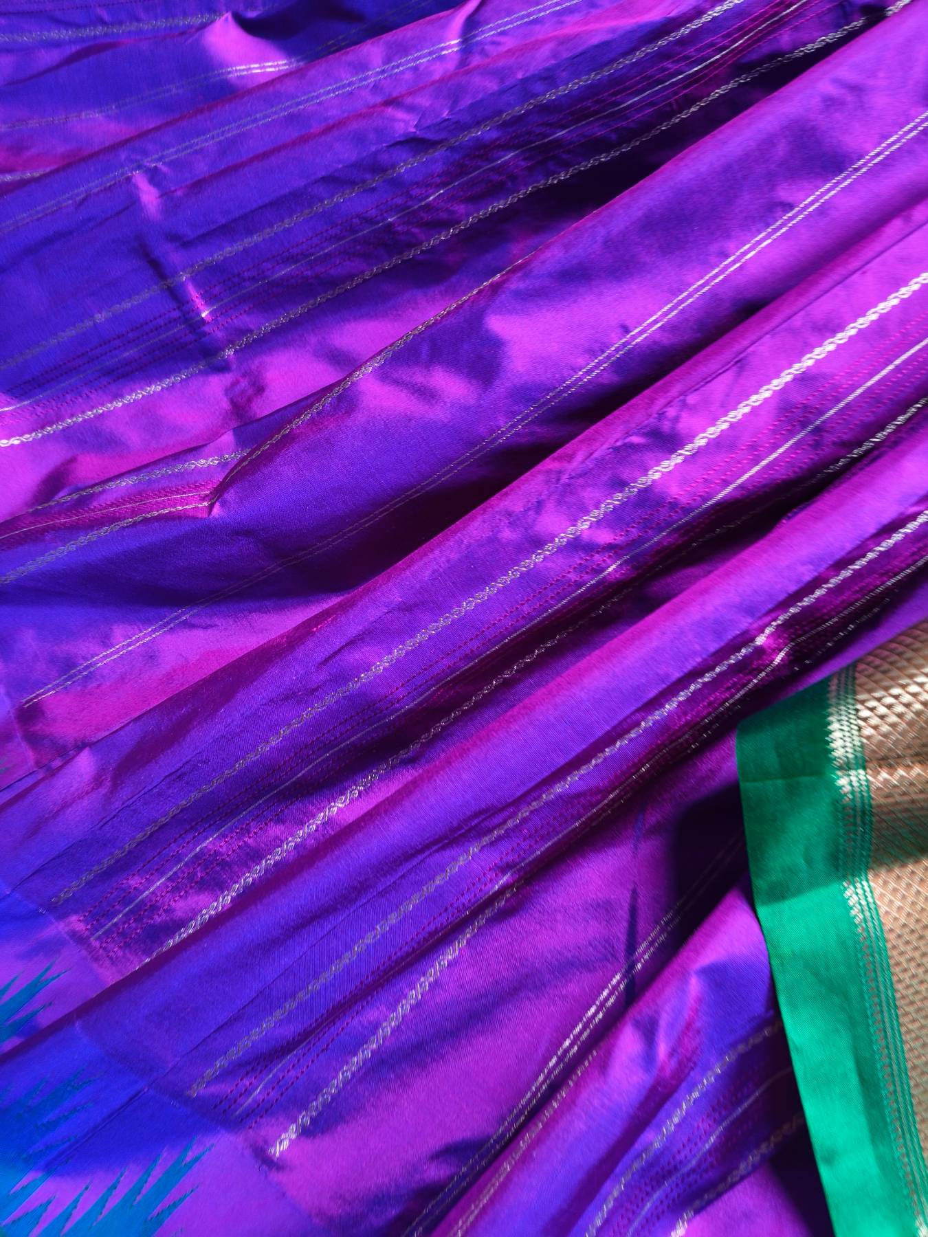 DARK PURPLE SILK PURE HANDLOOM IRKAL SAREE