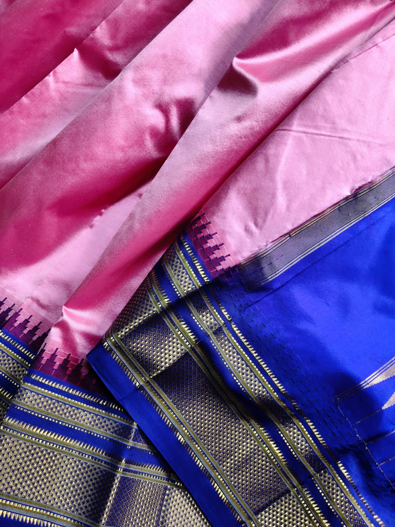 PINK SILK PURE HANDLOOM IRKAL SAREE