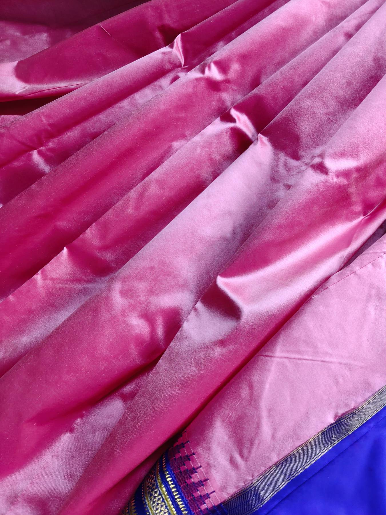 PINK SILK PURE HANDLOOM IRKAL SAREE