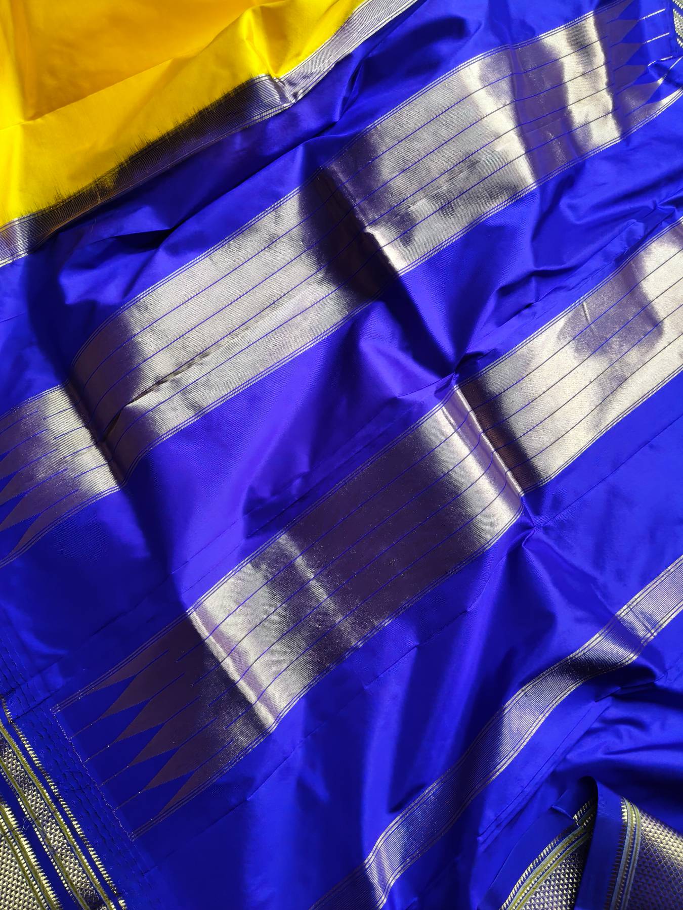 YELLOW SILK PURE HANDLOOM IRKAL SAREE