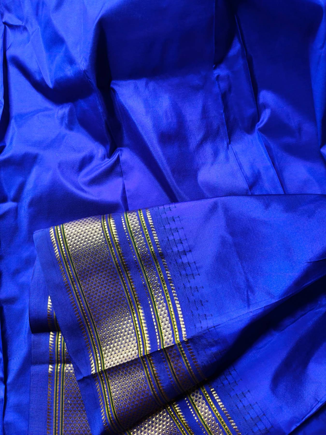 BLUE SILK PURE HANDLOOM IRKAL SAREE
