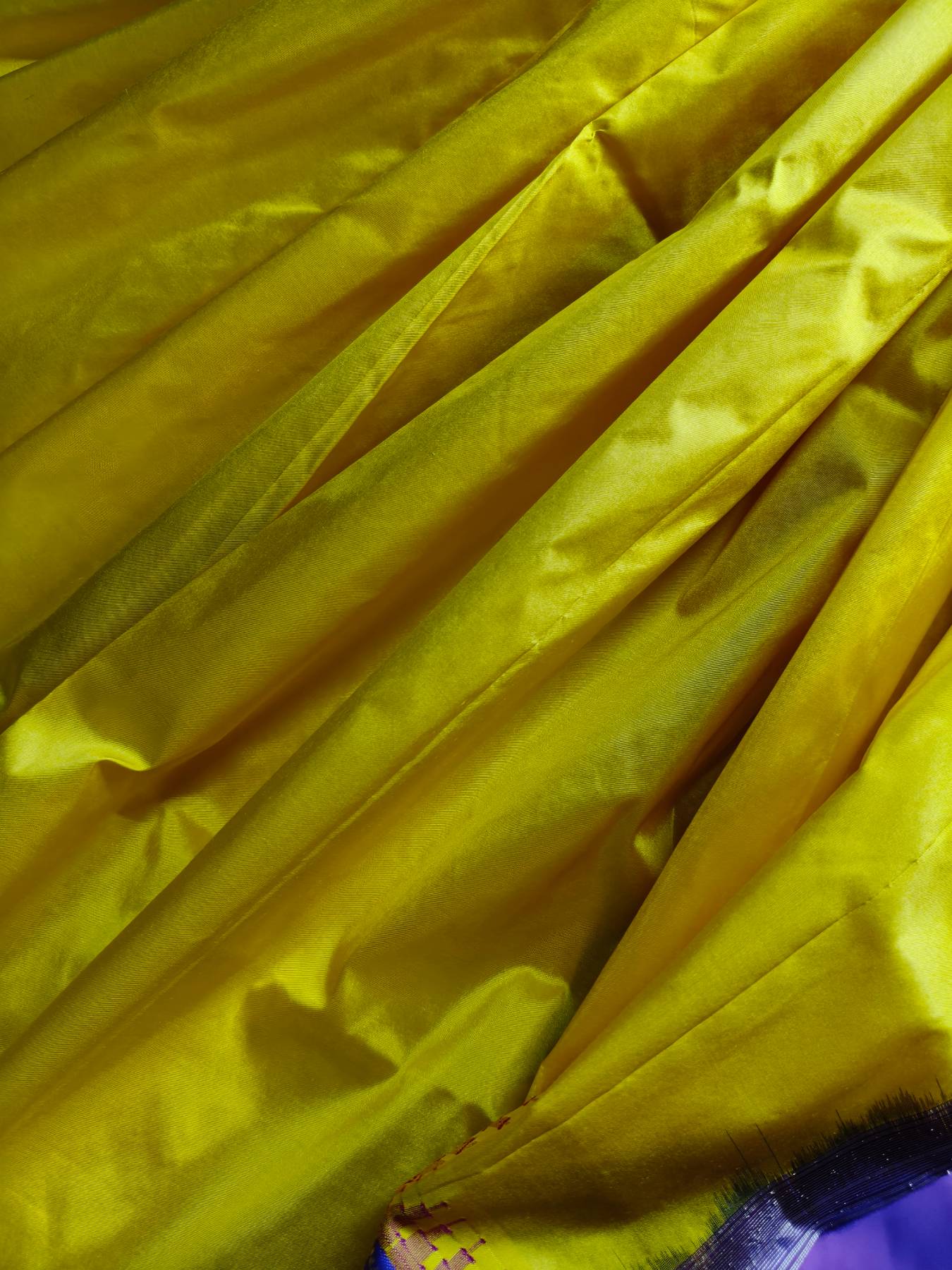YELLOW SILK PURE HANDLOOM IRKAL SAREE