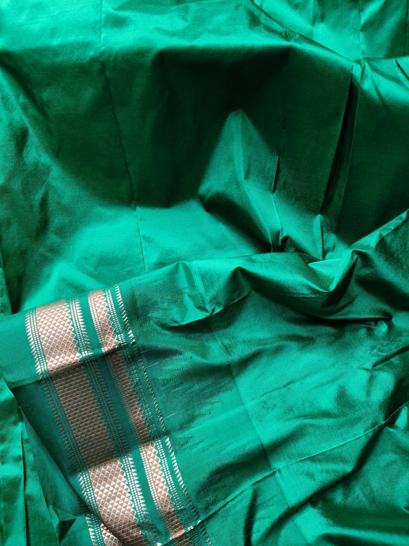 DARK MAROON SILK PURE HANDLOOM IRKAL SAREE