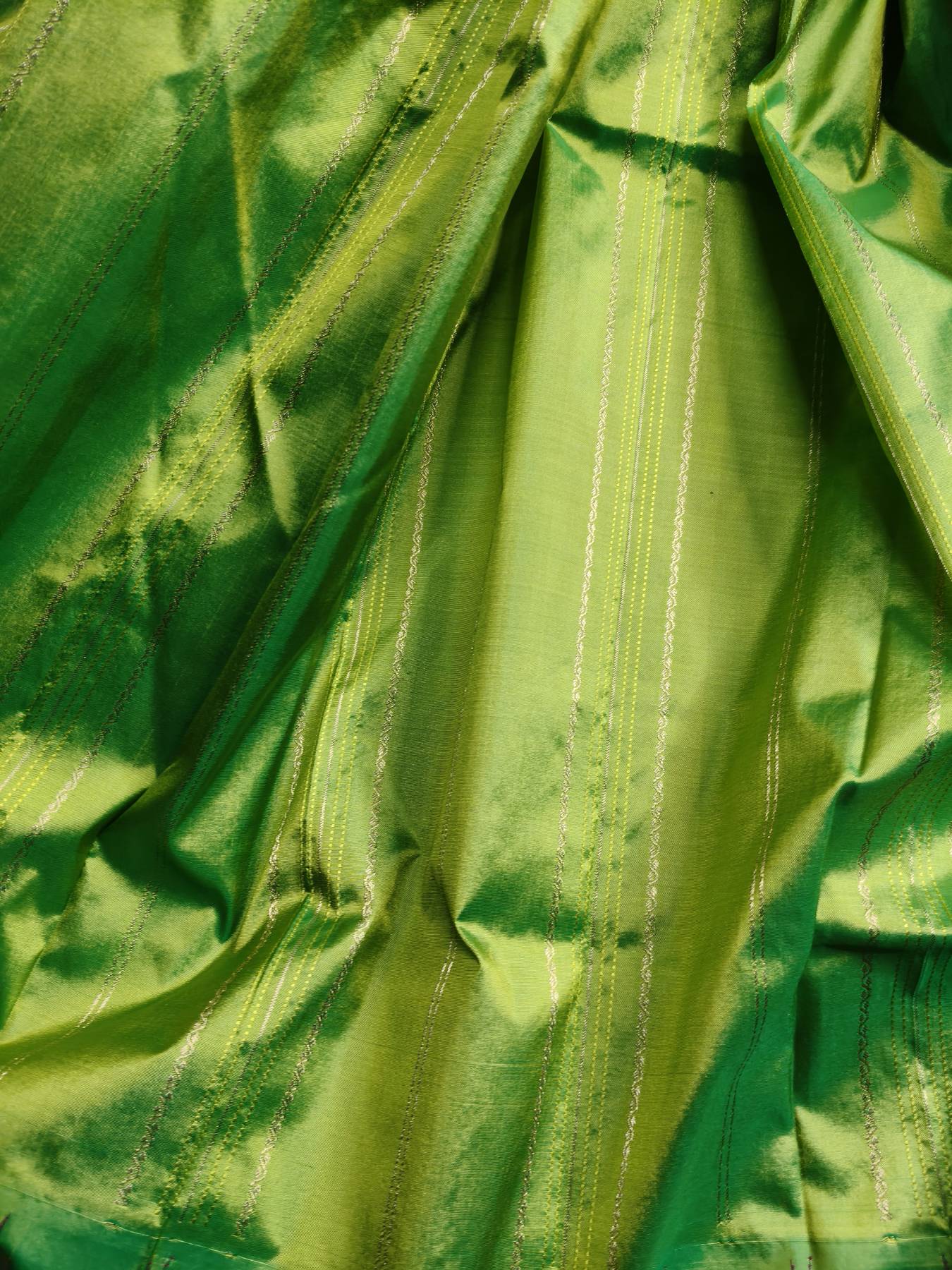 PARROT GREEN SILK PURE HANDLOOM IRKAL SAREE