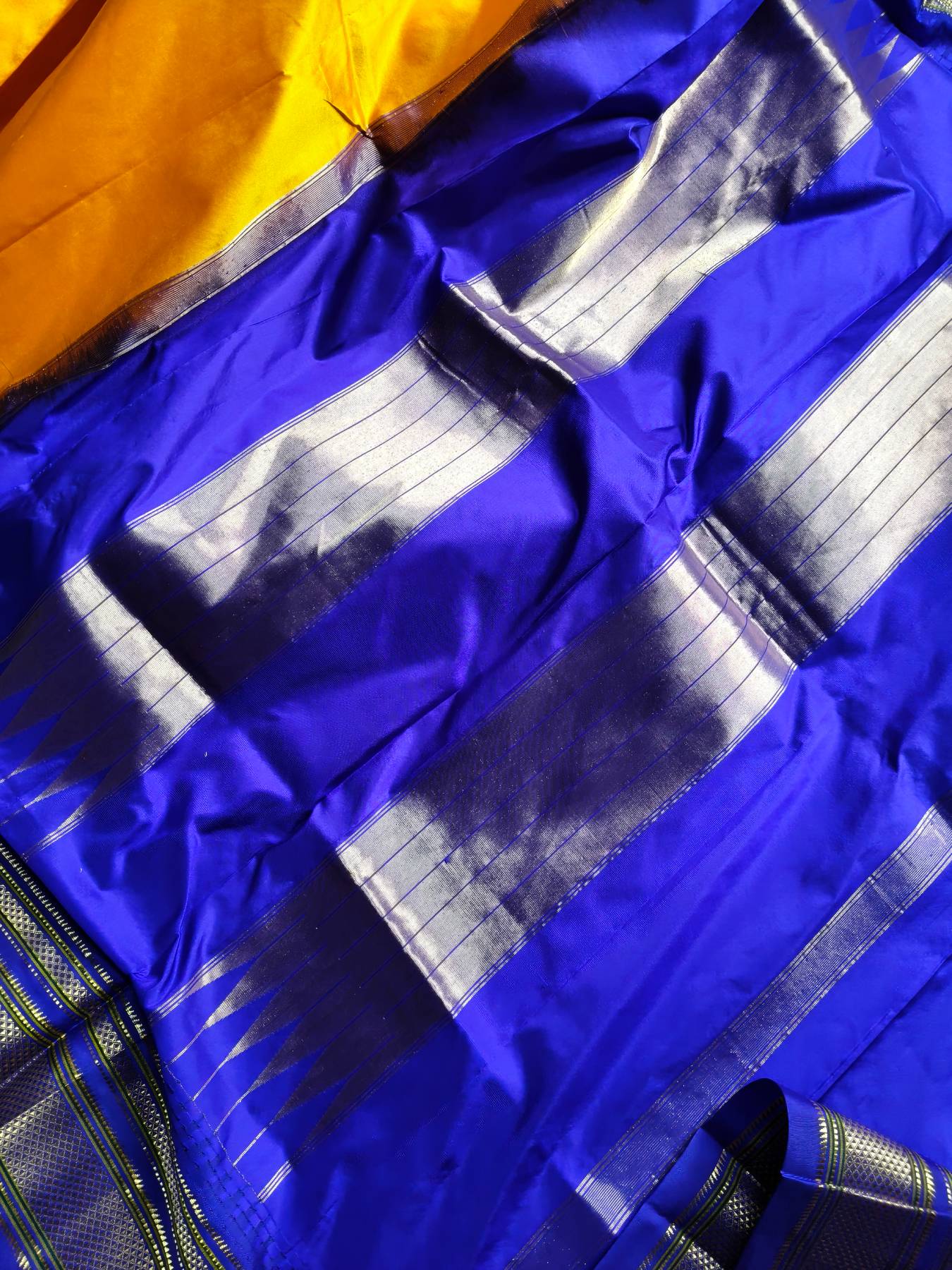 MANGO YELLOW SILK PURE HANDLOOM IRKAL SAREE