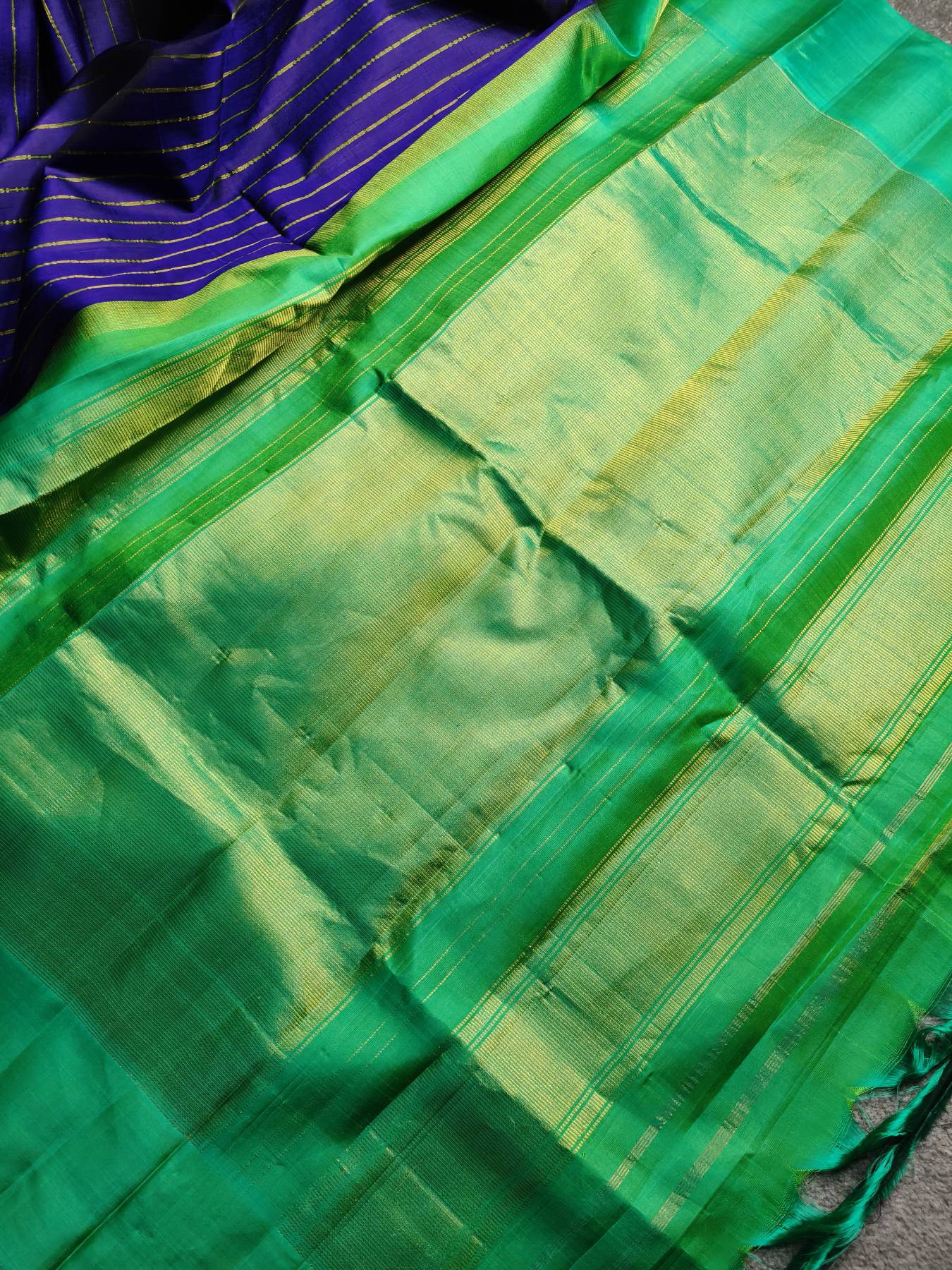 PURPLE SILK PURE HANDLOOM GADWAL SAREE