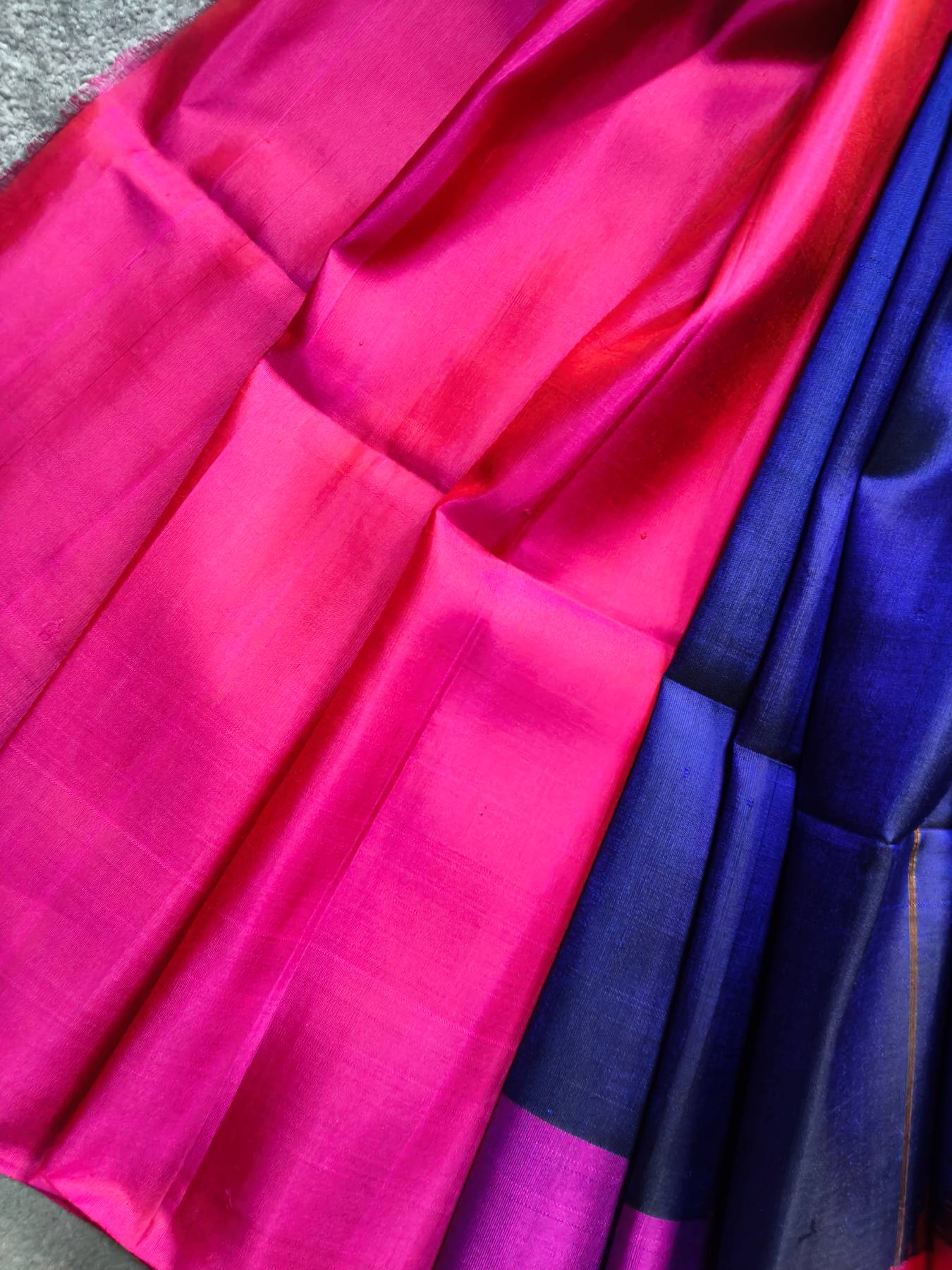 PURPLE SILK PURE HANDLOOM GADWAL SAREE