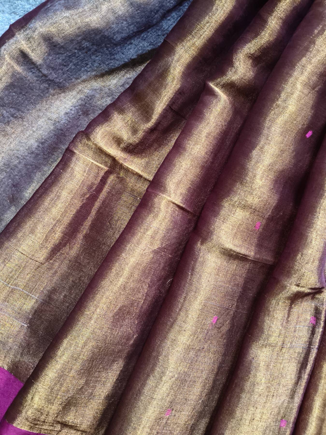 COPPAR GOLD HANDLOOM MUL TISSUE SAREE