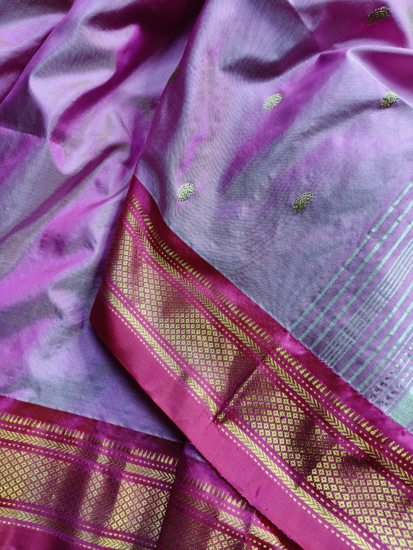 PINK SILK PURE HANDLOOM PAITHANI SAREE