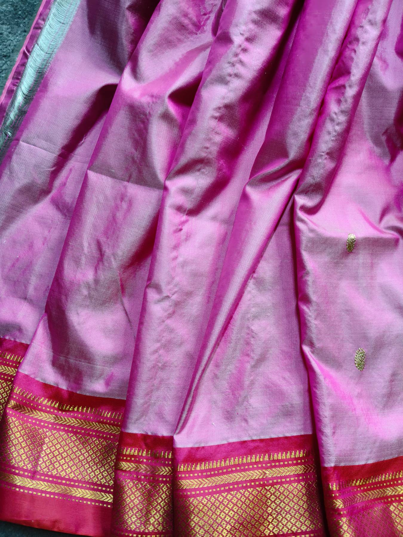 PINK SILK PURE HANDLOOM PAITHANI SAREE