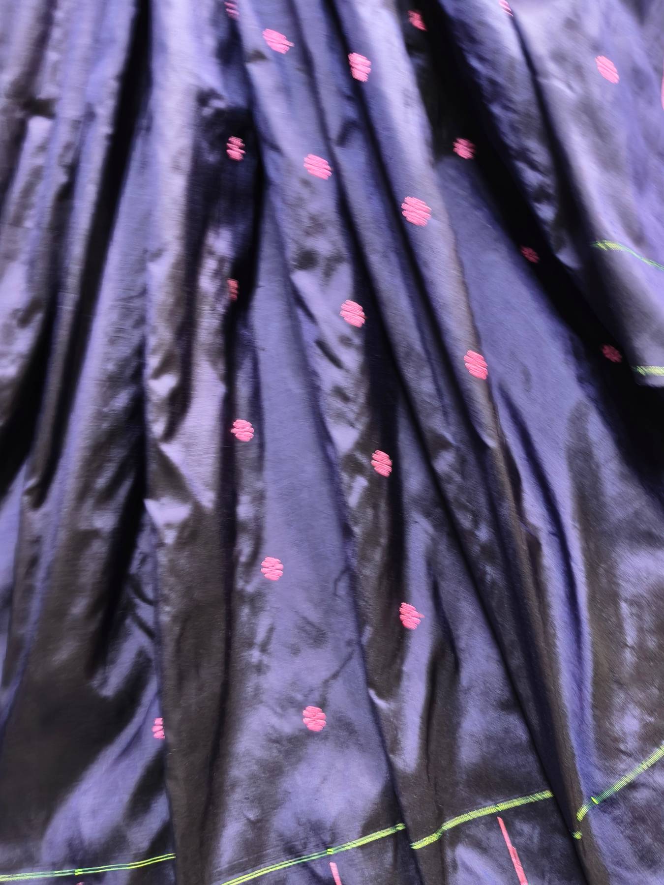 MIDNIGHT BLUE SILK PURE HANDLOOM PAITHANI SAREE