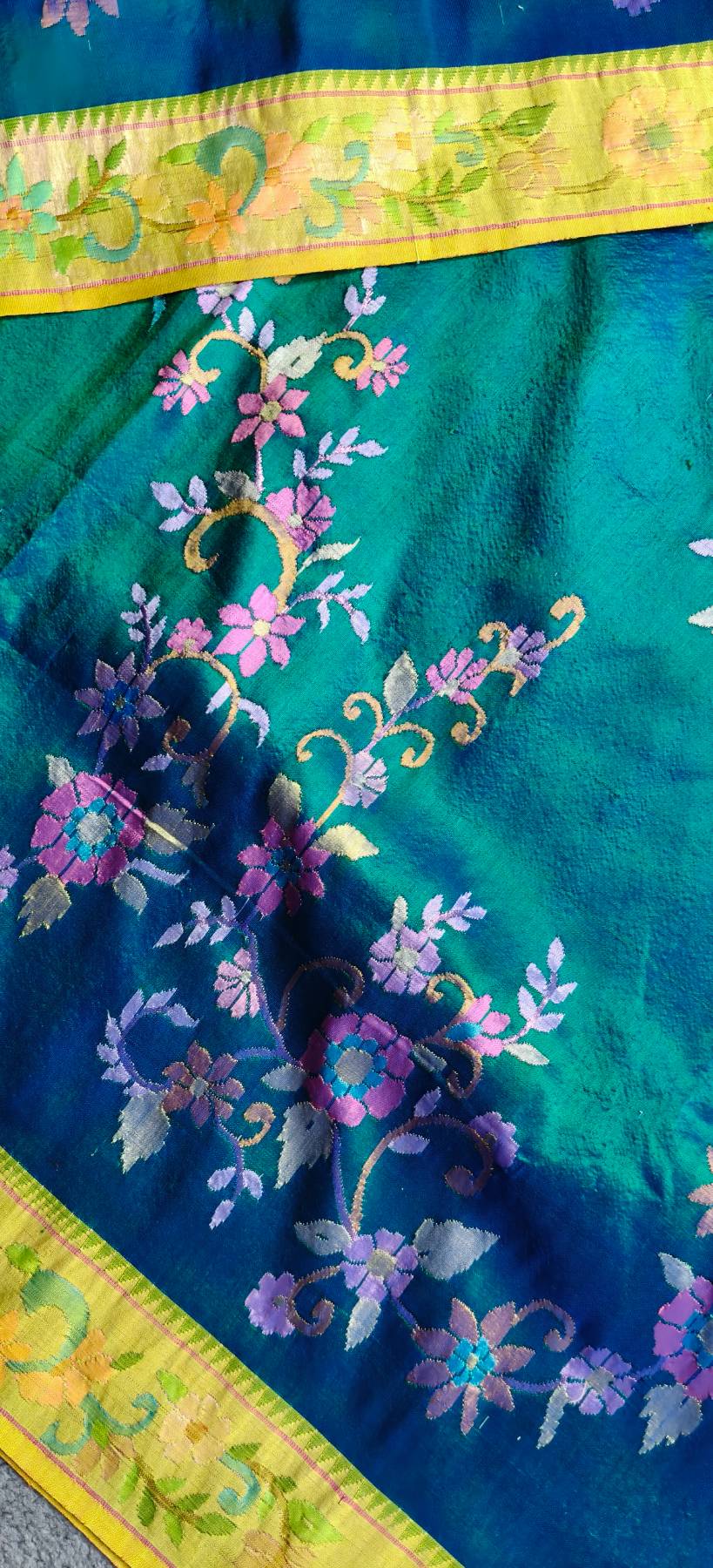 PEACOCK BLUE SILK PURE HANDLOOM EXCLUSIVE PAITHANI SAREE