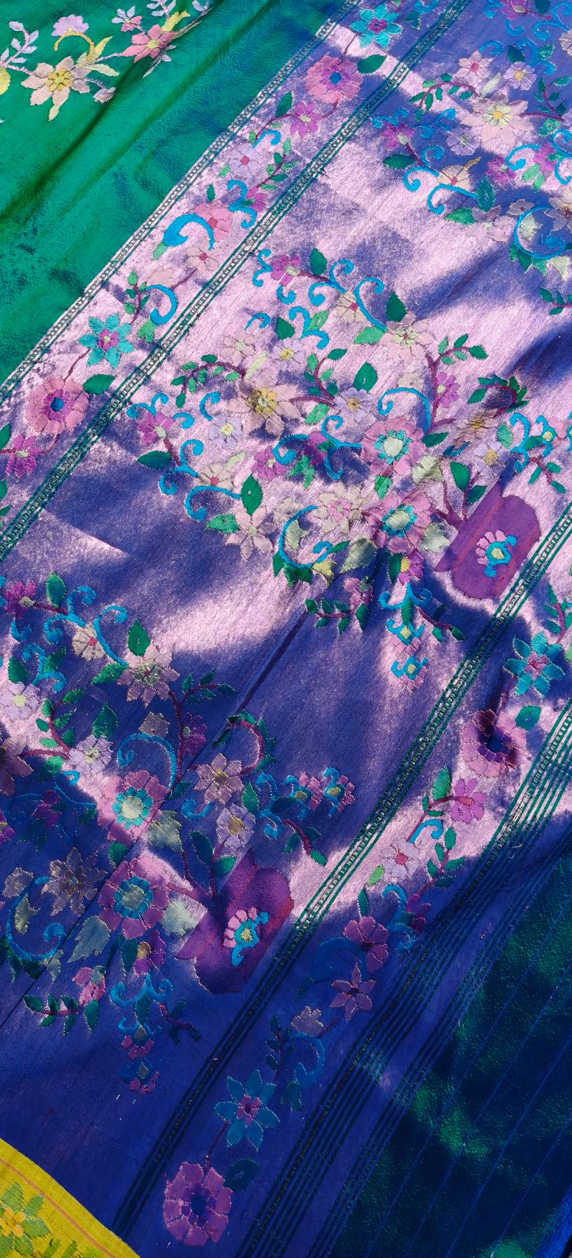 PEACOCK BLUE SILK PURE HANDLOOM EXCLUSIVE PAITHANI SAREE