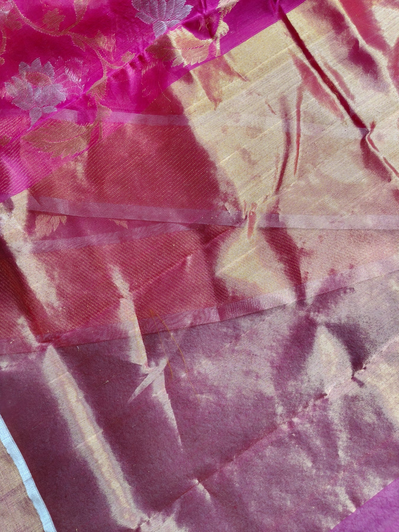 PINK SILK PURE HANDLOOM CHANDERI SAREE