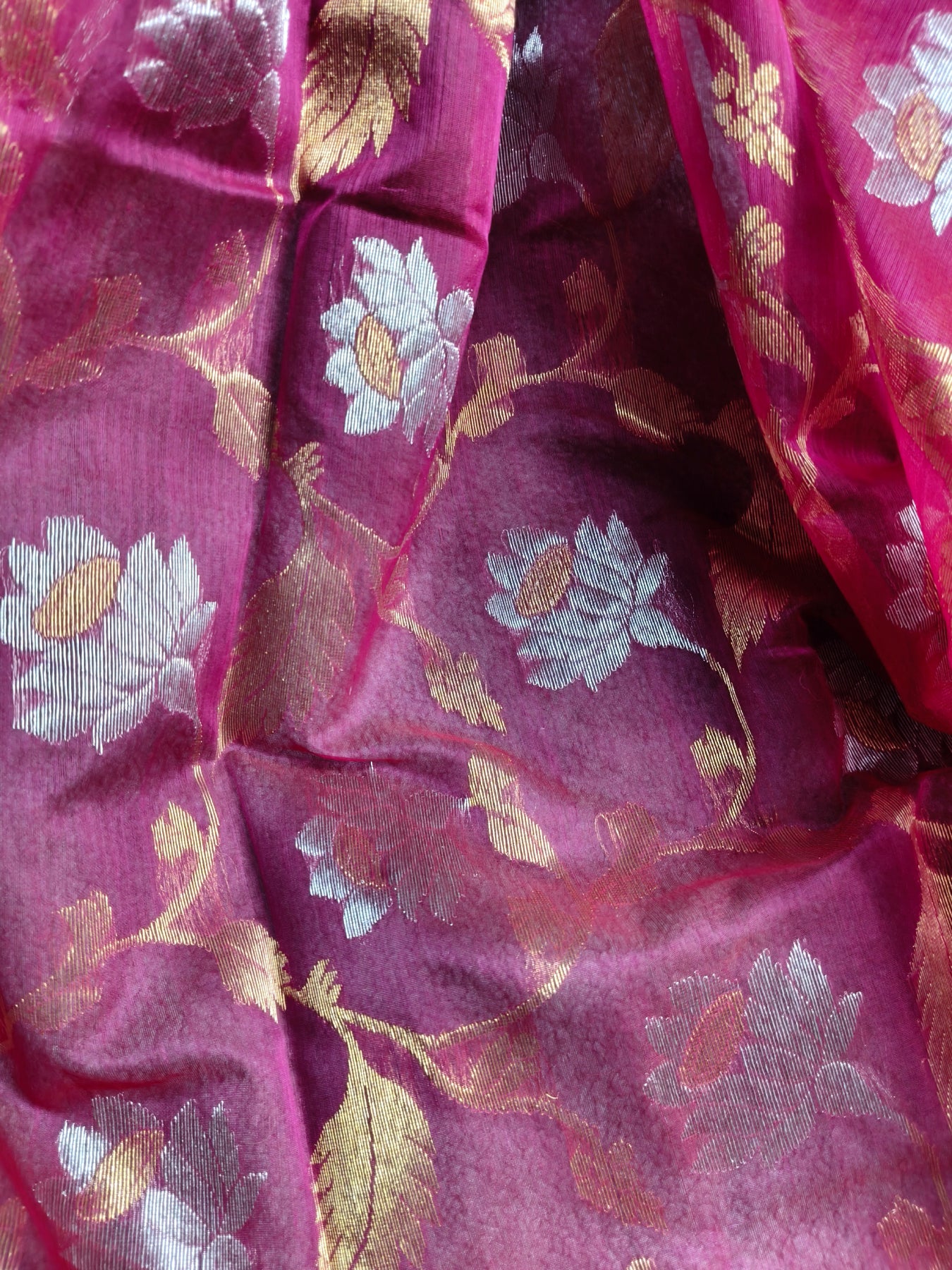 PINK SILK PURE HANDLOOM CHANDERI SAREE
