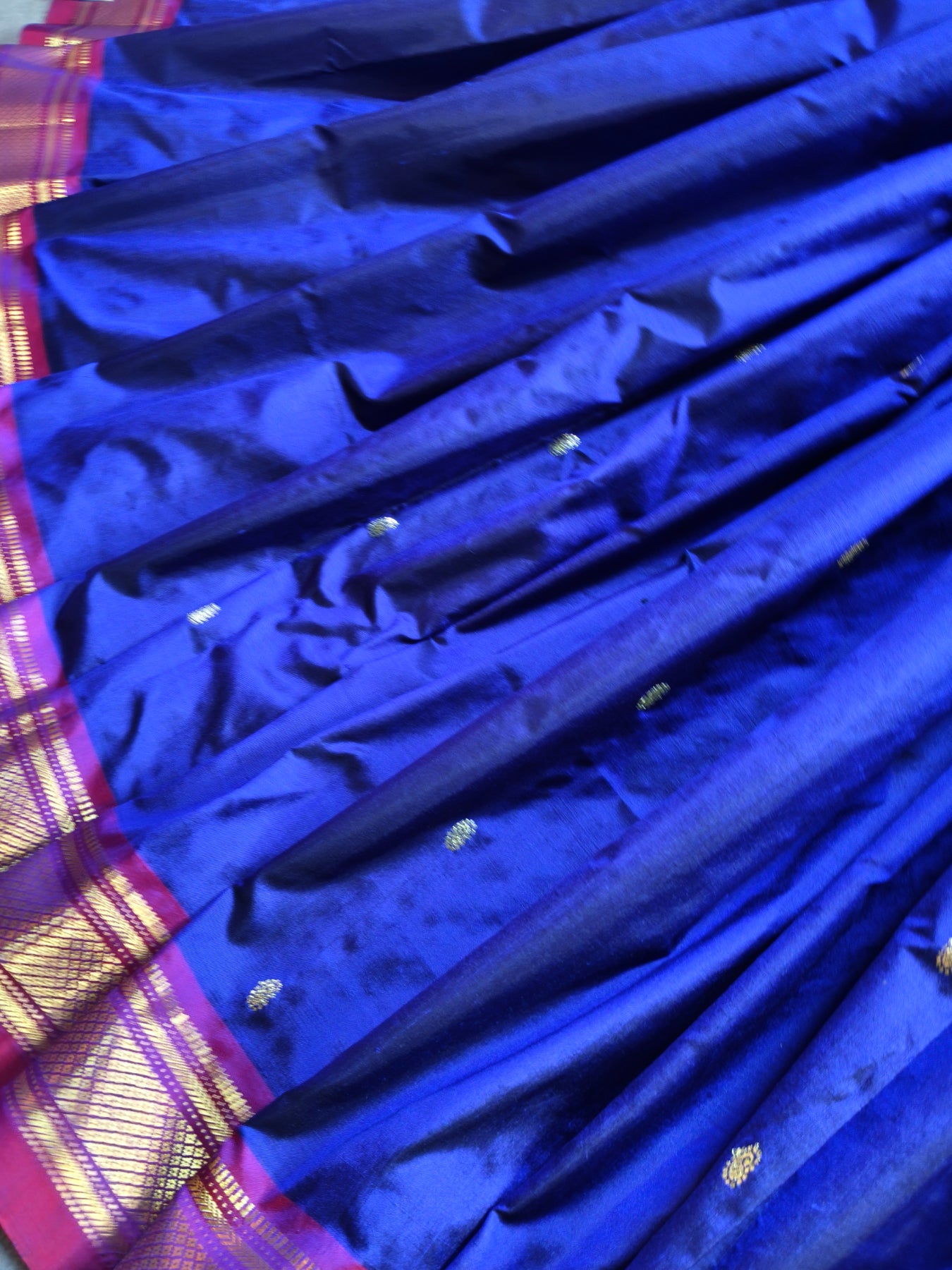 BLUE SILK PURE HANDLOOM PAITHANI SAREE