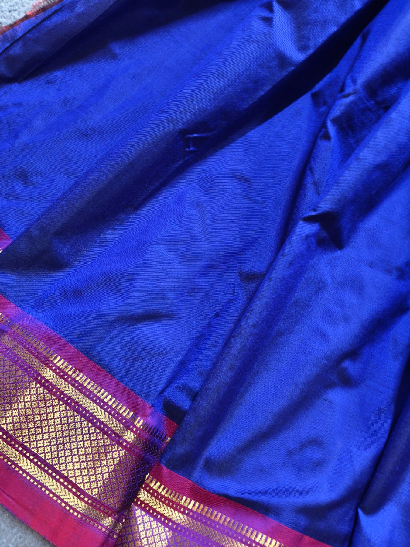 BLUE SILK PURE HANDLOOM PAITHANI SAREE