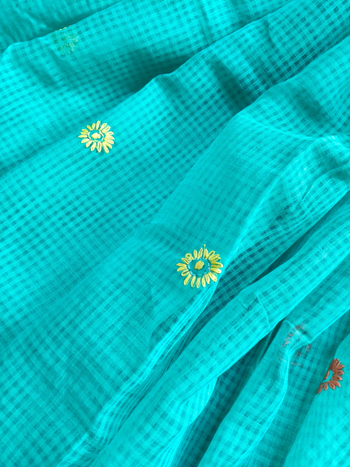 BLUE KOTA PURE HANDLOOM EMBROIDERY SAREE