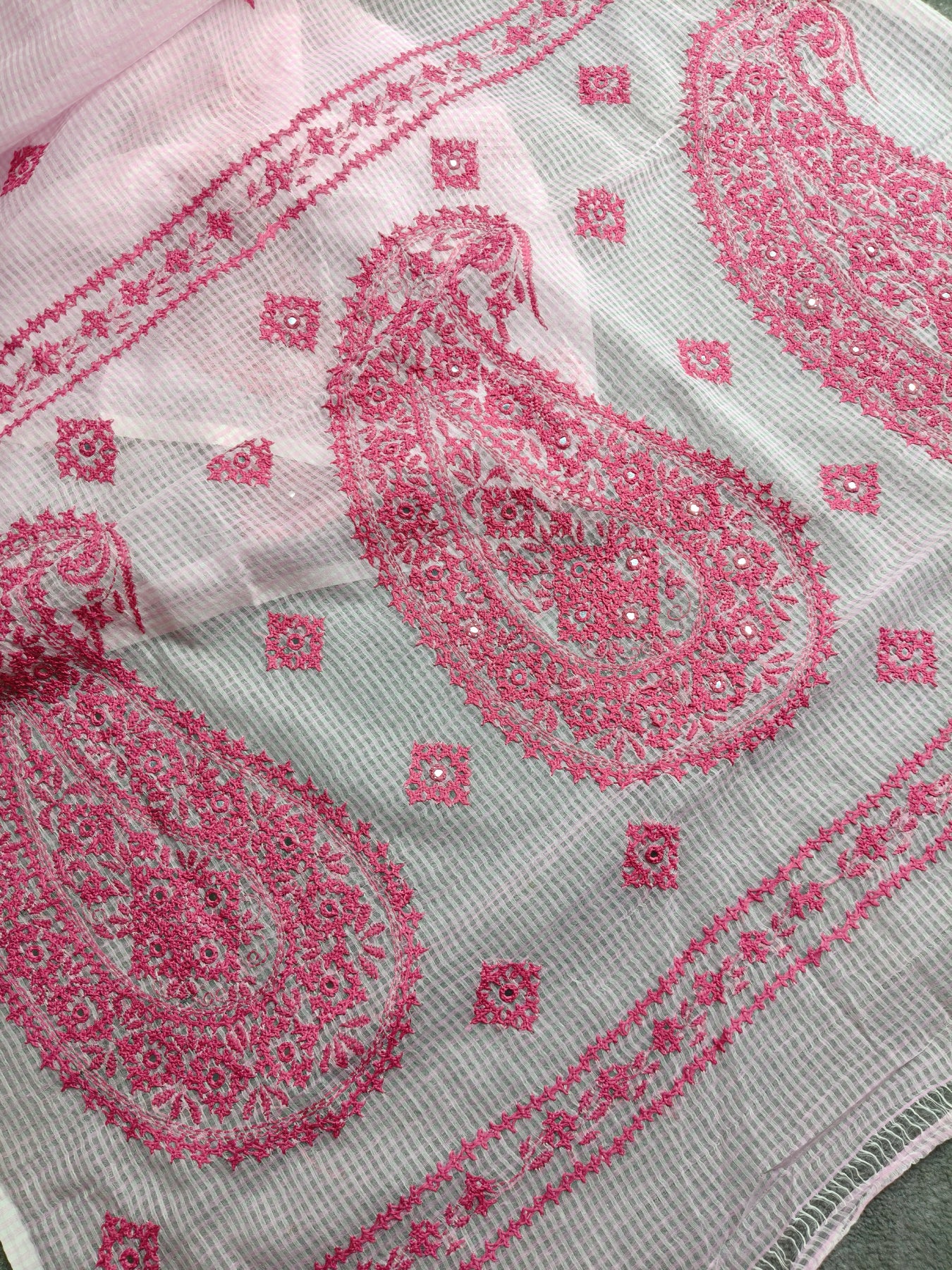 PINK KOTA PURE HANDLOOM EMBROIDERY SAREE