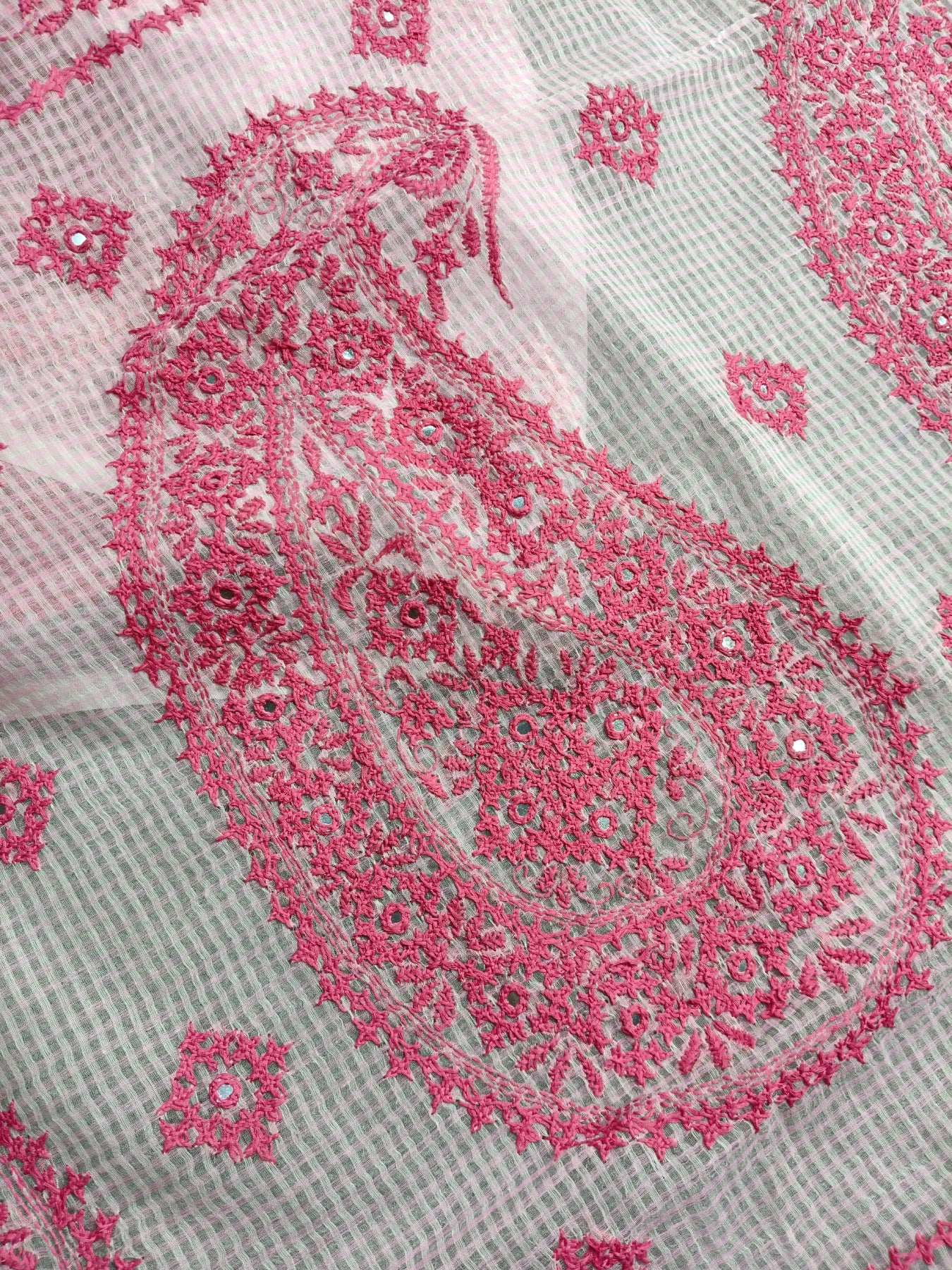 PINK KOTA PURE HANDLOOM EMBROIDERY SAREE